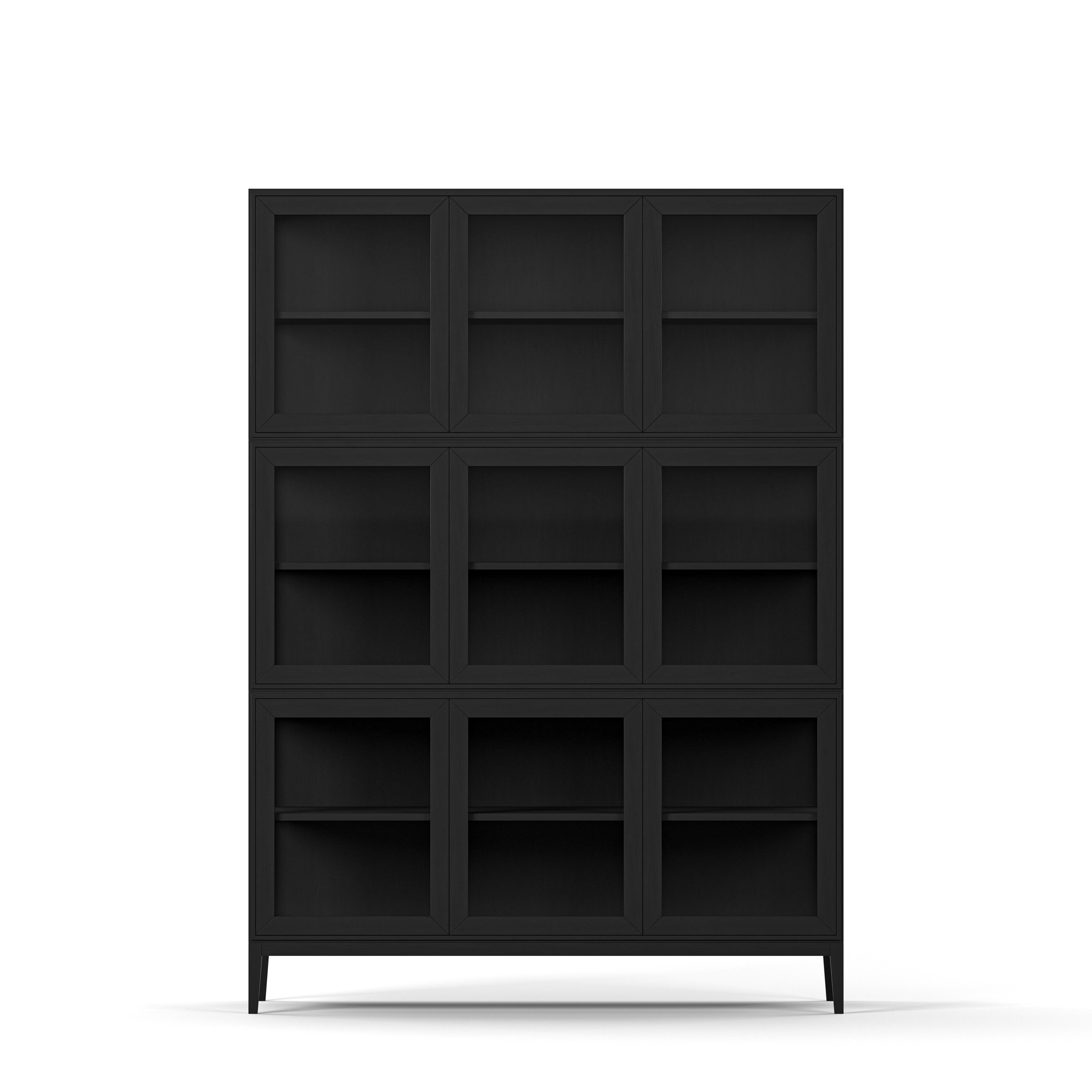 Englesson Skåp Edge 2.0 Vitrinskåp 3 Dörrar, 3-Sektion #Variant_Black Brushed