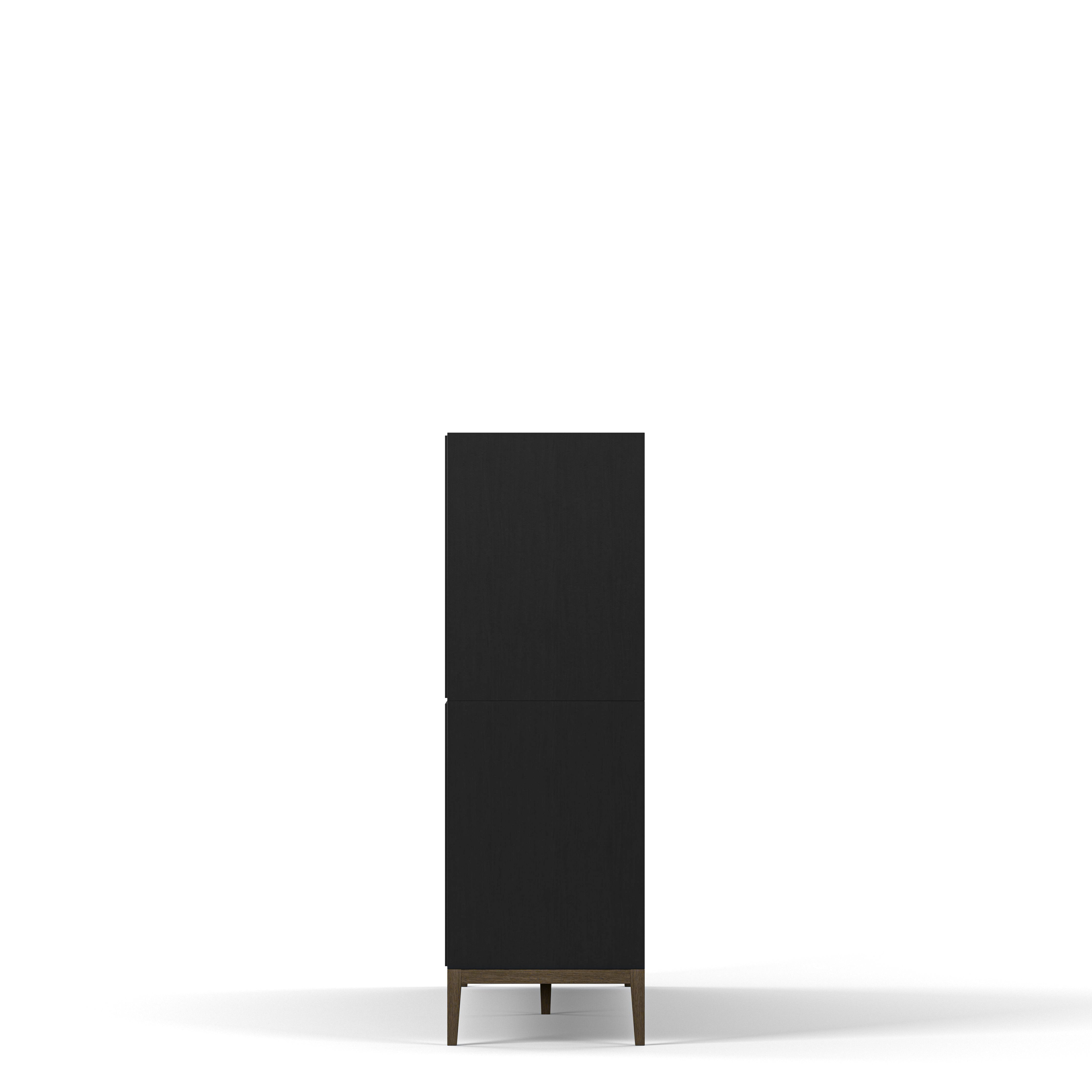 Englesson Bokhyllor Edge 2.0 Bokhylla 4 Hyllor, 2-Sektion #Variant_Black Brushed & Burned Walnut