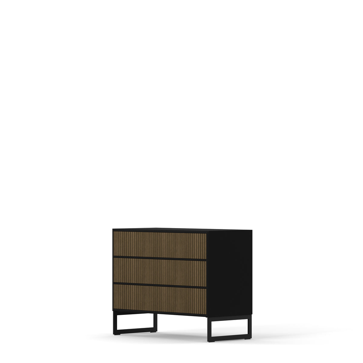 Englesson Byrå White Line Burned Walnut Byrå 3 Lådor 6844BW-B #Variant_Black & Burned Walnut