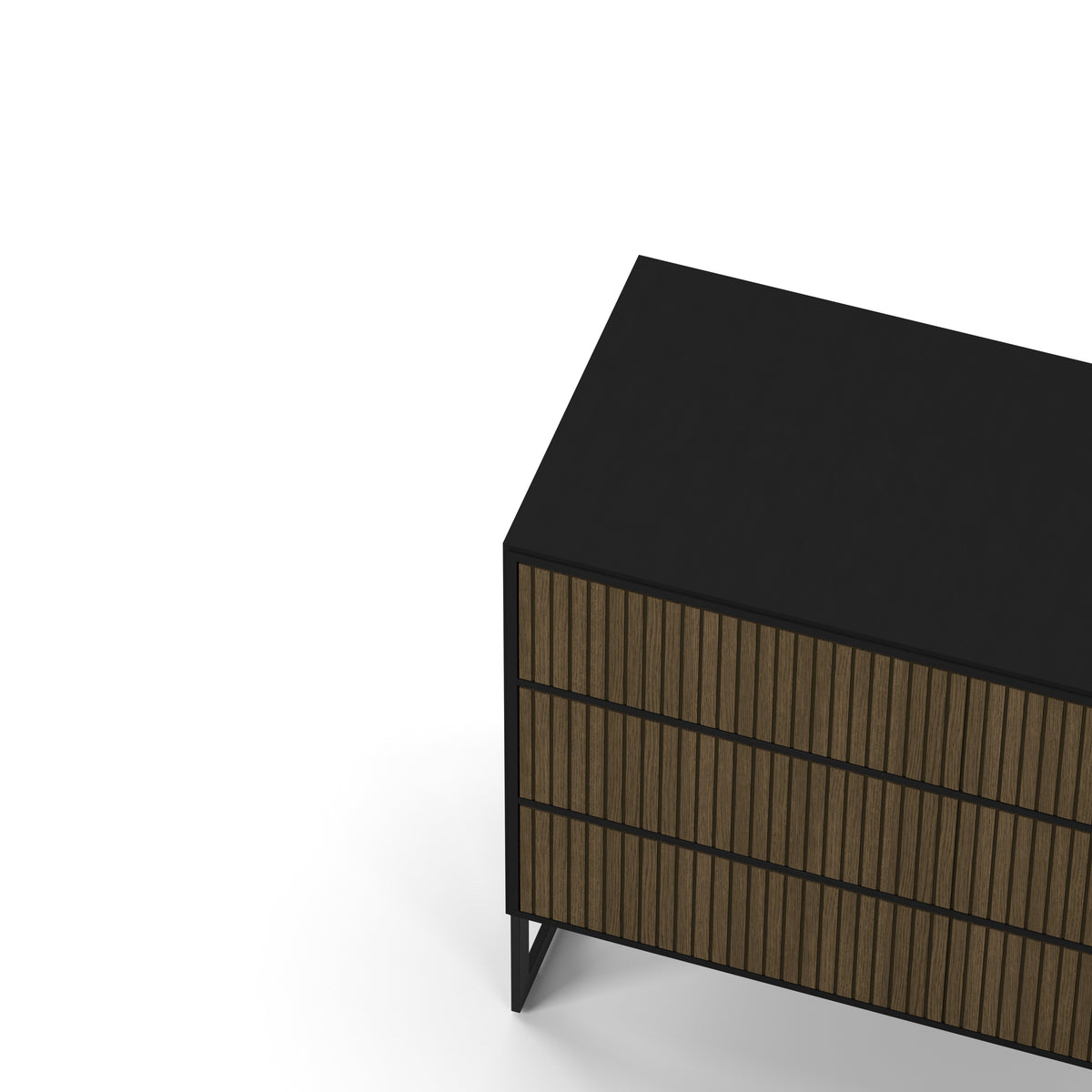 Englesson Byrå White Line Burned Walnut Byrå 3 Lådor 6844BW-B #Variant_Black & Burned Walnut