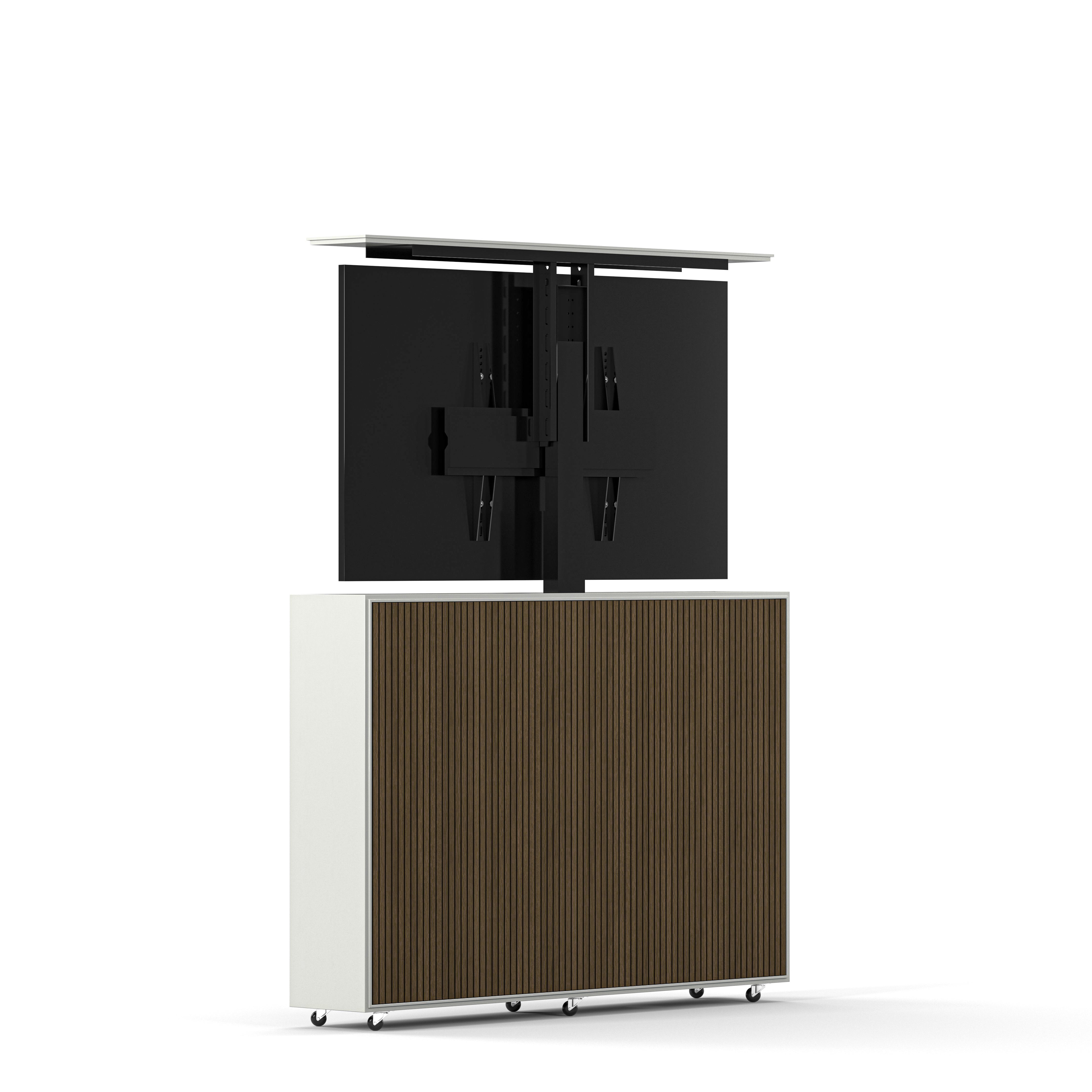 Englesson Line Burned Walnut TV Lift Slim 55" #Variant_White & Burned Walnut