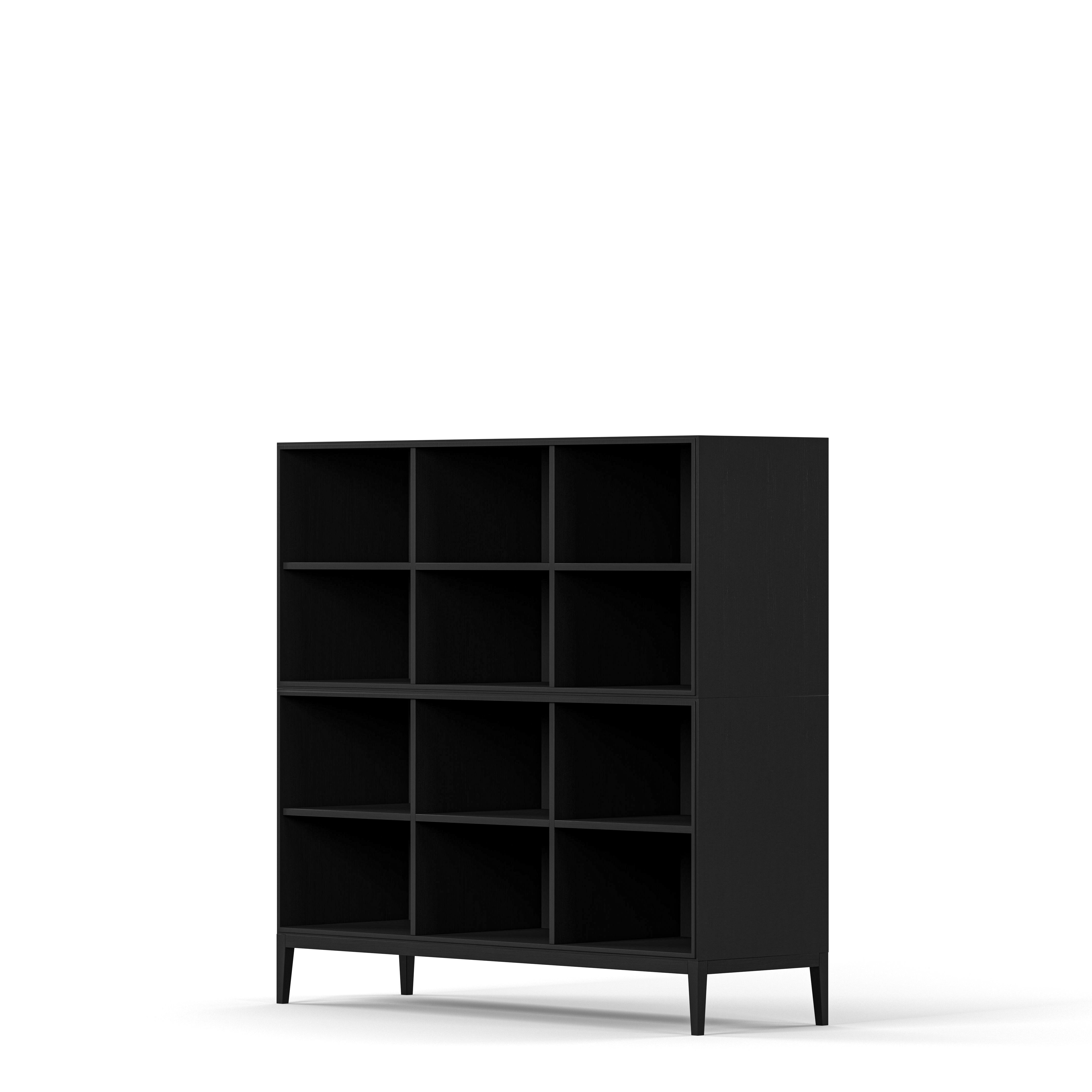 Englesson Bokhyllor Edge 2.0 Bokhylla 3 Hyllor, 2-Sektion #Variant_Black Brushed