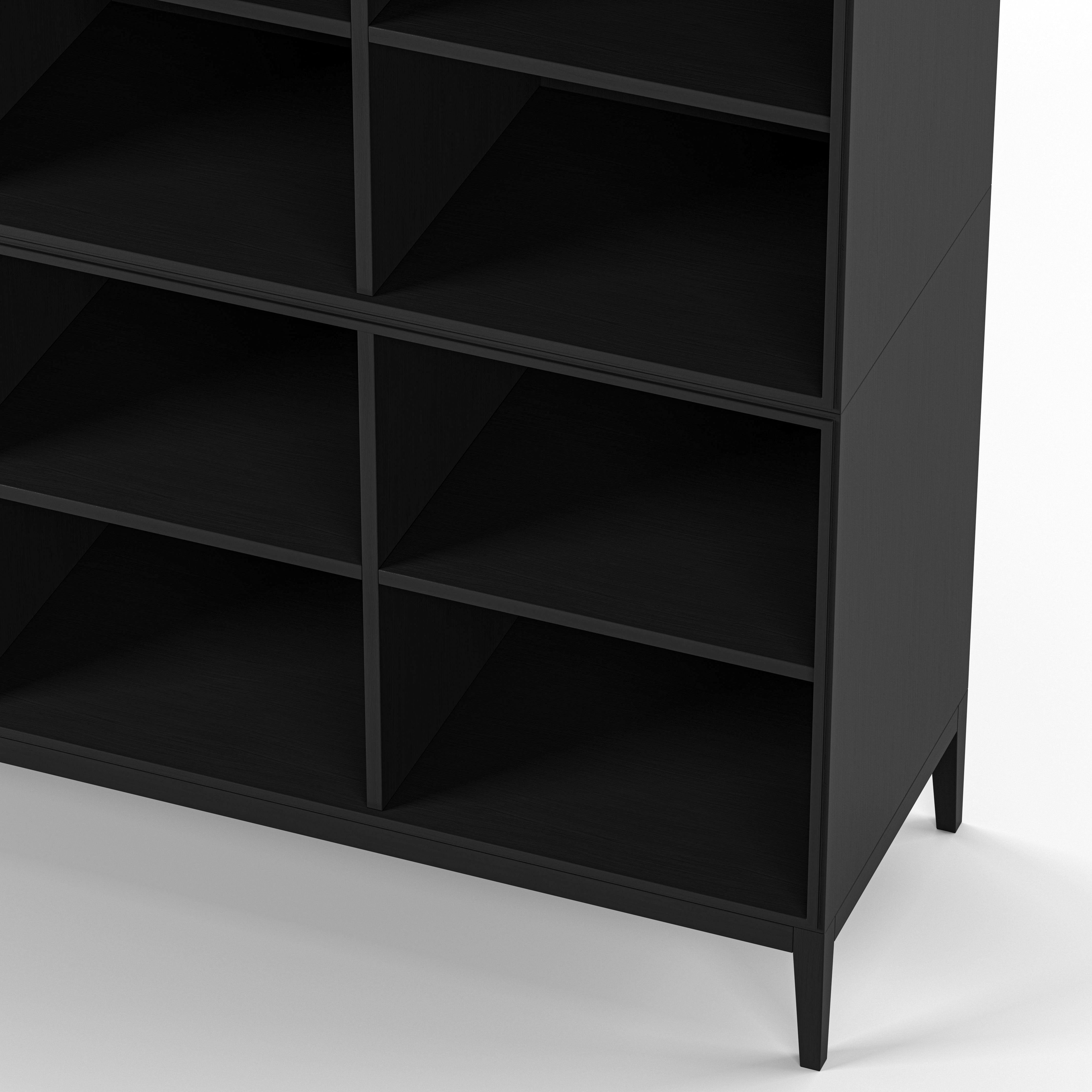 Englesson Bokhyllor Edge 2.0 Bokhylla 3 Hyllor, 2-Sektion #Variant_Black Brushed