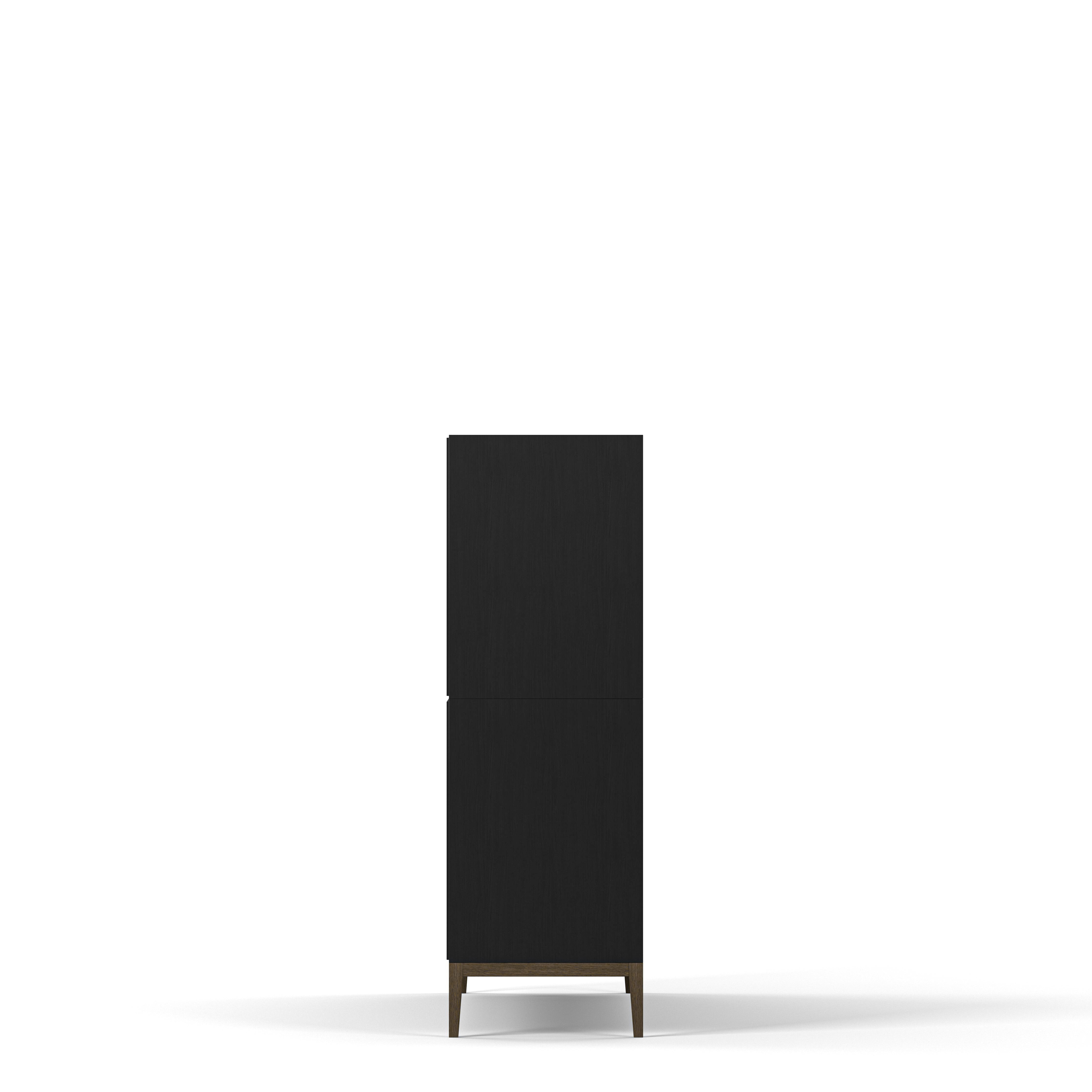 Englesson Bokhyllor Edge 2.0 Bokhylla 3 Hyllor, 2-Sektion #Variant_Black Brushed & Burned Walnut