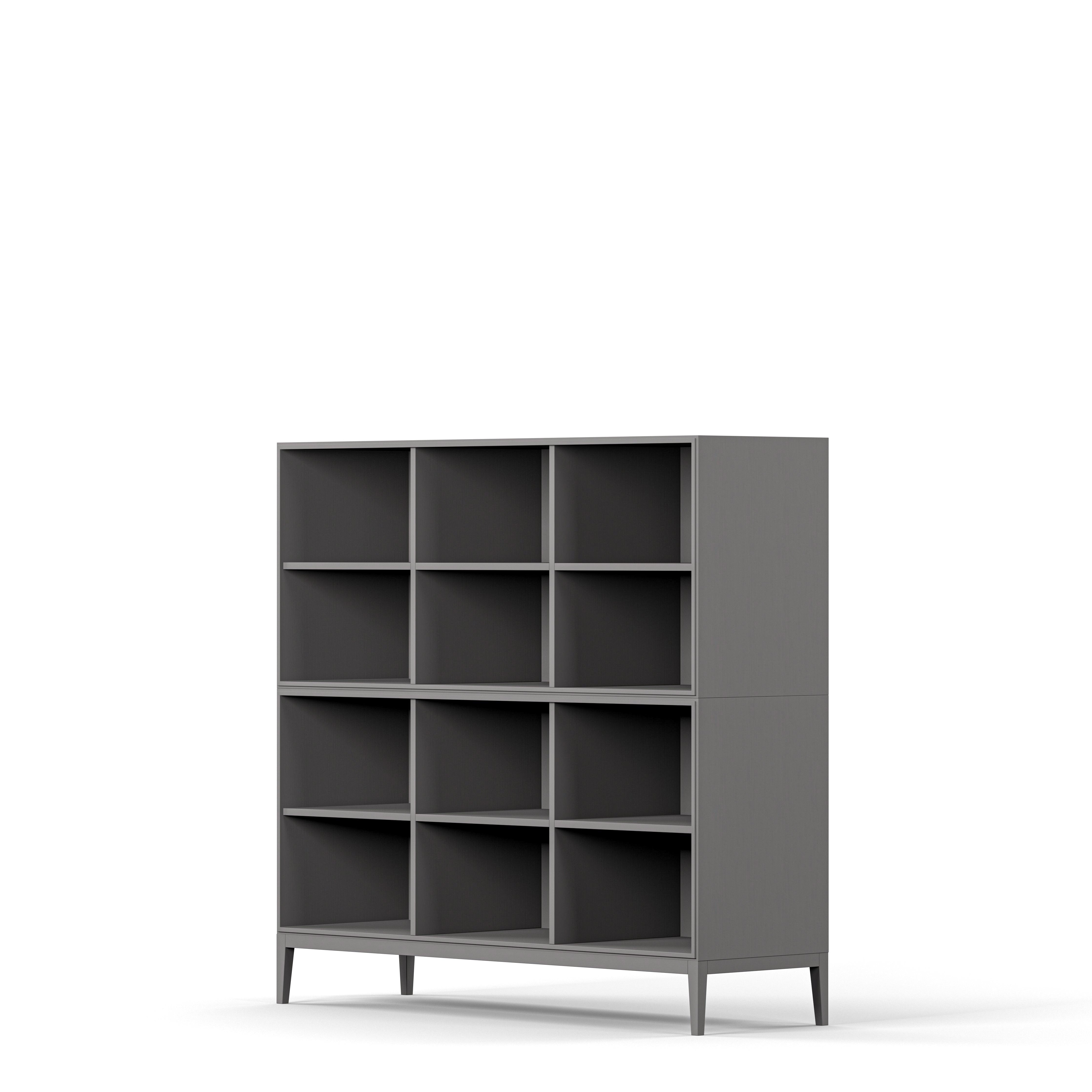 Englesson Bokhyllor Edge 2.0 Bokhylla 3 Hyllor, 2-Sektion #Variant_Grey Brushed