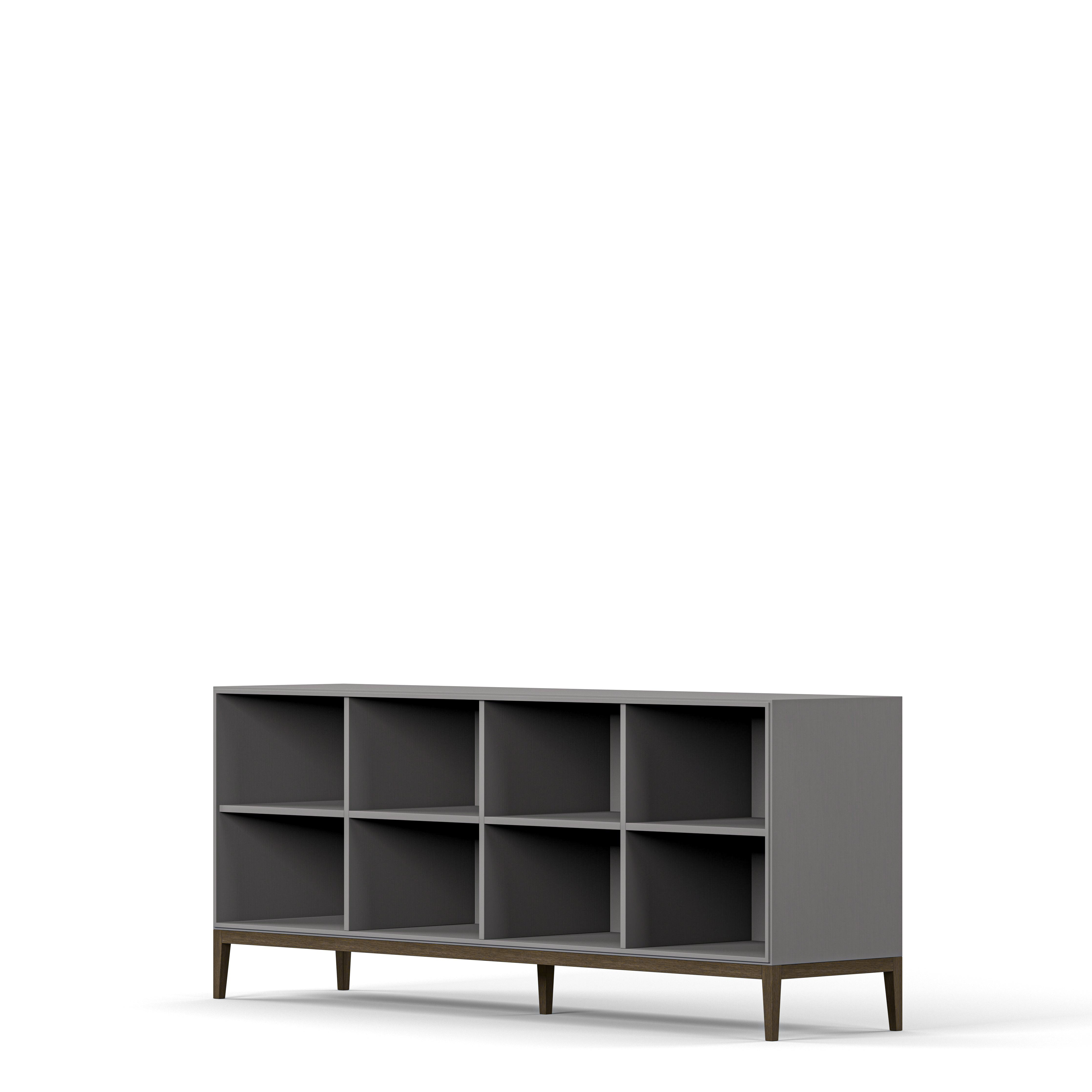 Englesson Bokhyllor Edge 2.0 Bokhylla 4 Hyllor, 1-Sektion #Variant_Grey Brushed & Burned Walnut