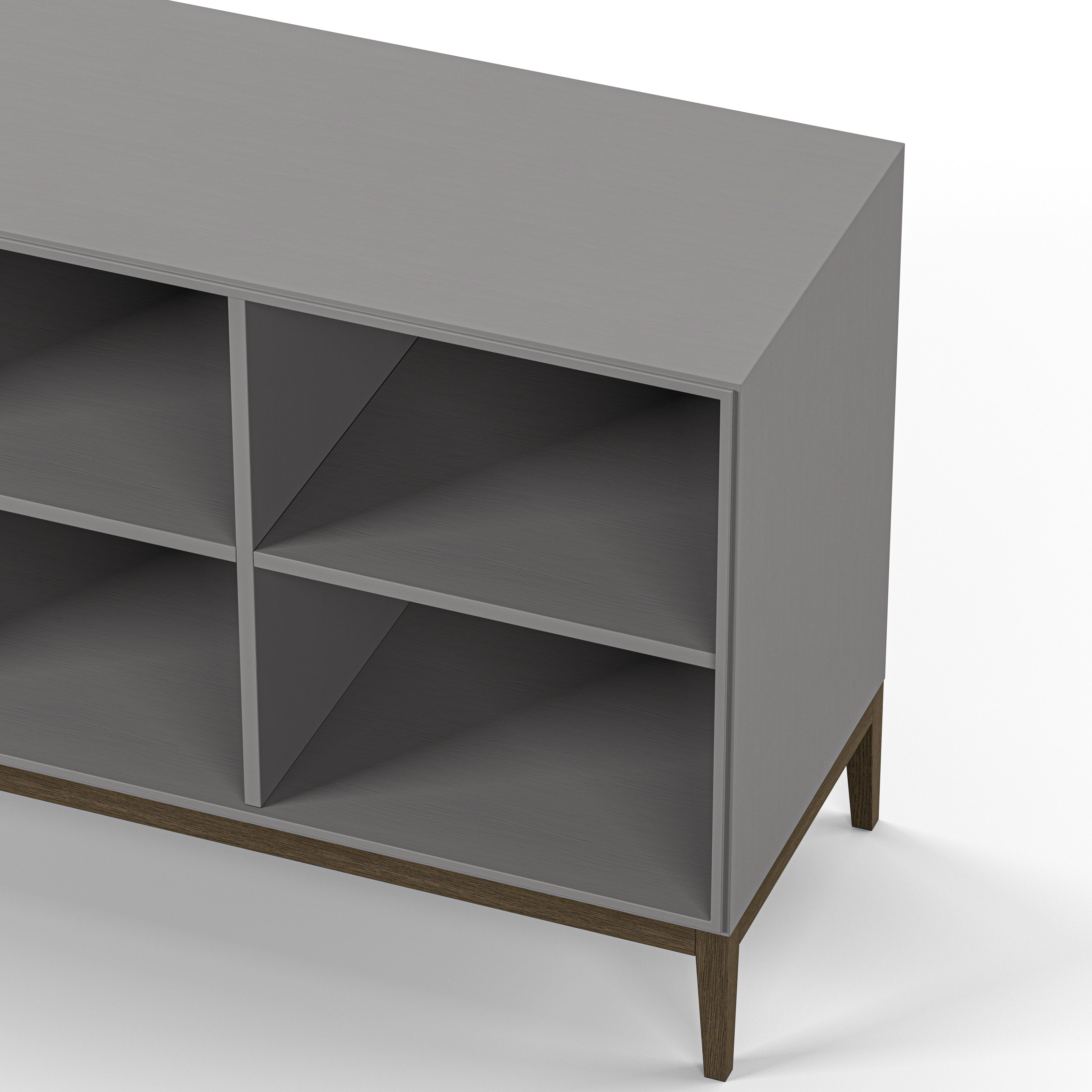 Englesson Bokhyllor Edge 2.0 Bokhylla 4 Hyllor, 1-Sektion #Variant_Grey Brushed & Burned Walnut