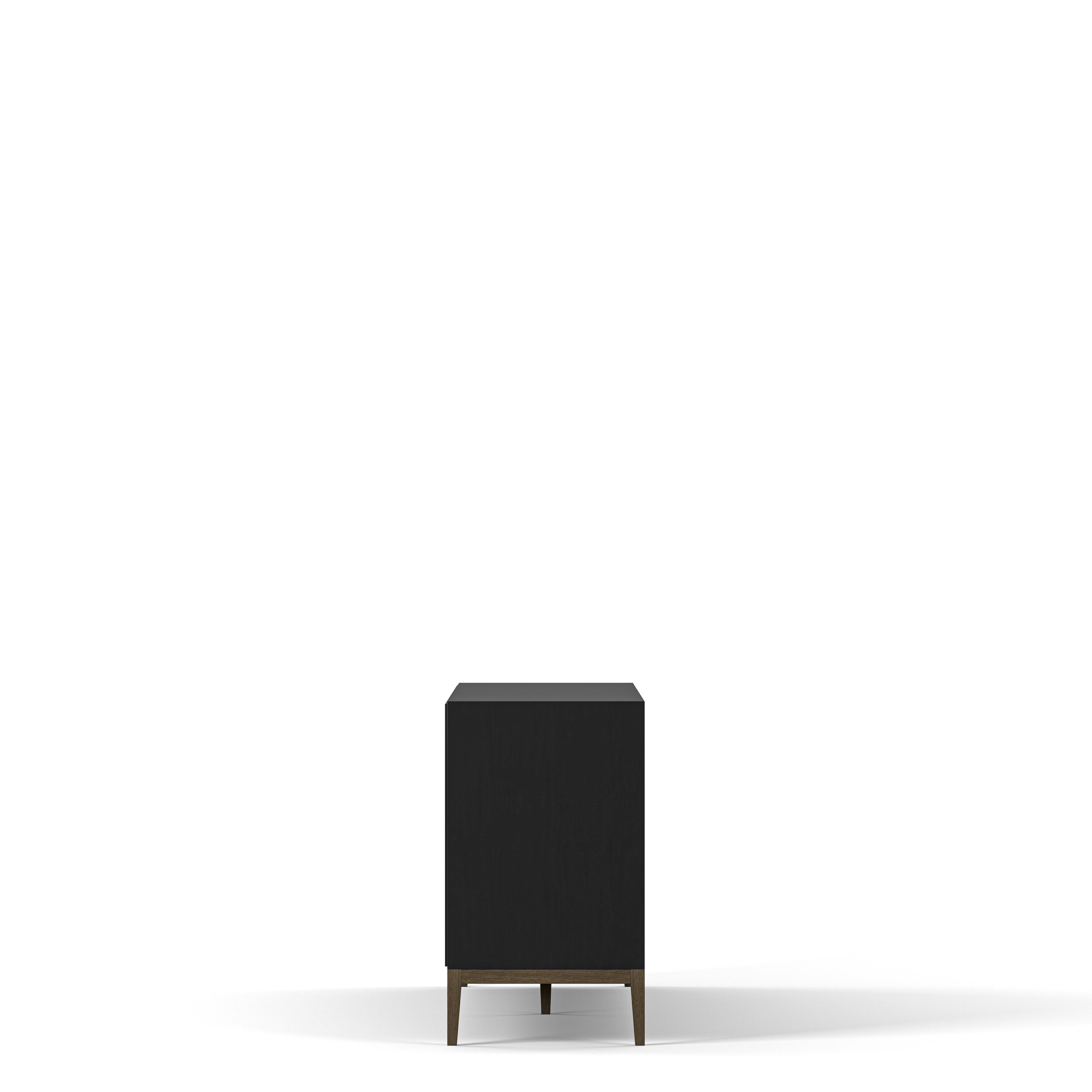 Englesson Bokhyllor Edge 2.0 Bokhylla 4 Hyllor, 1-Sektion #Variant_Black Brushed & Burned Walnut