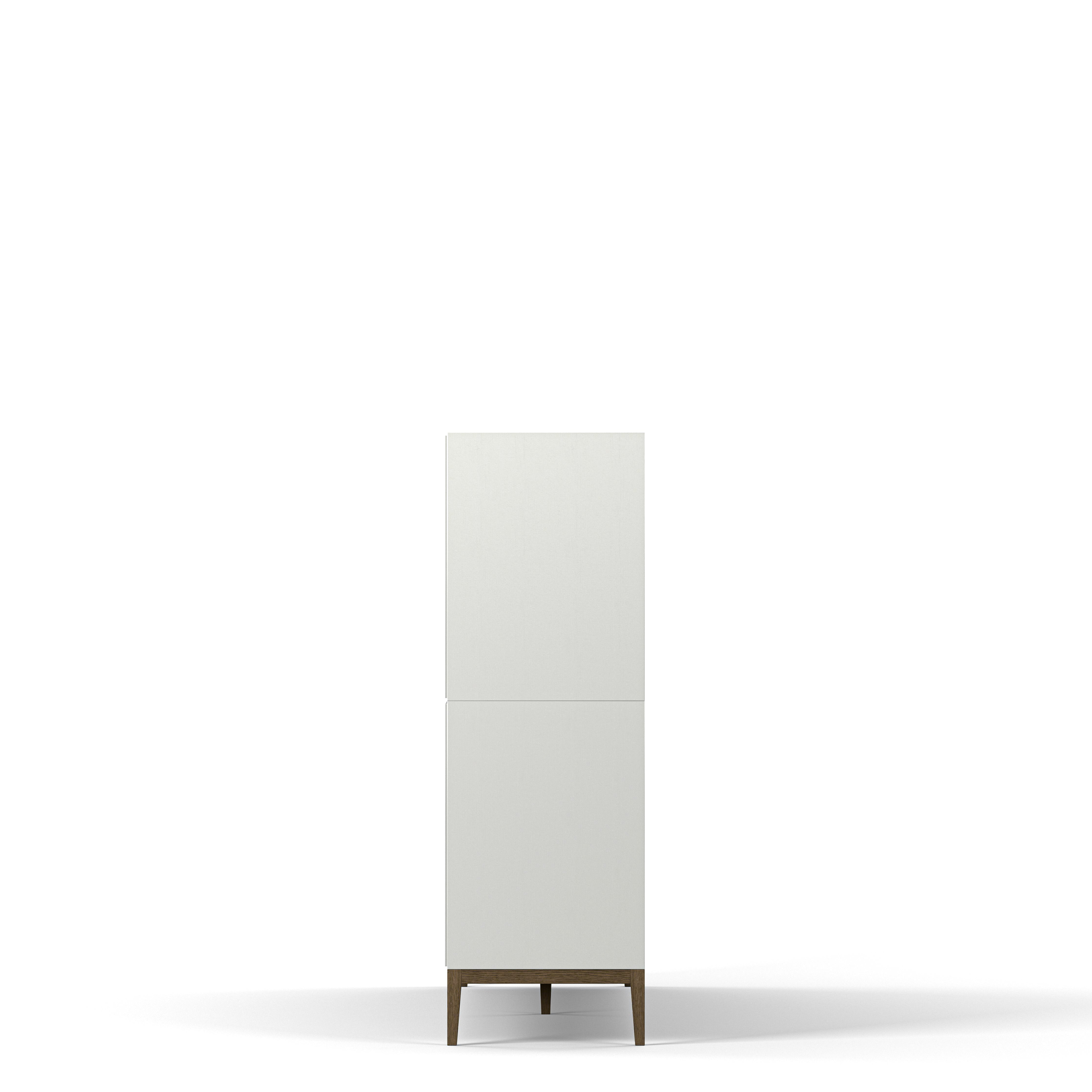 Englesson Bokhyllor Edge 2.0 Bokhylla 4 Hyllor, 2-Sektion #Variant_White & Burned Walnut