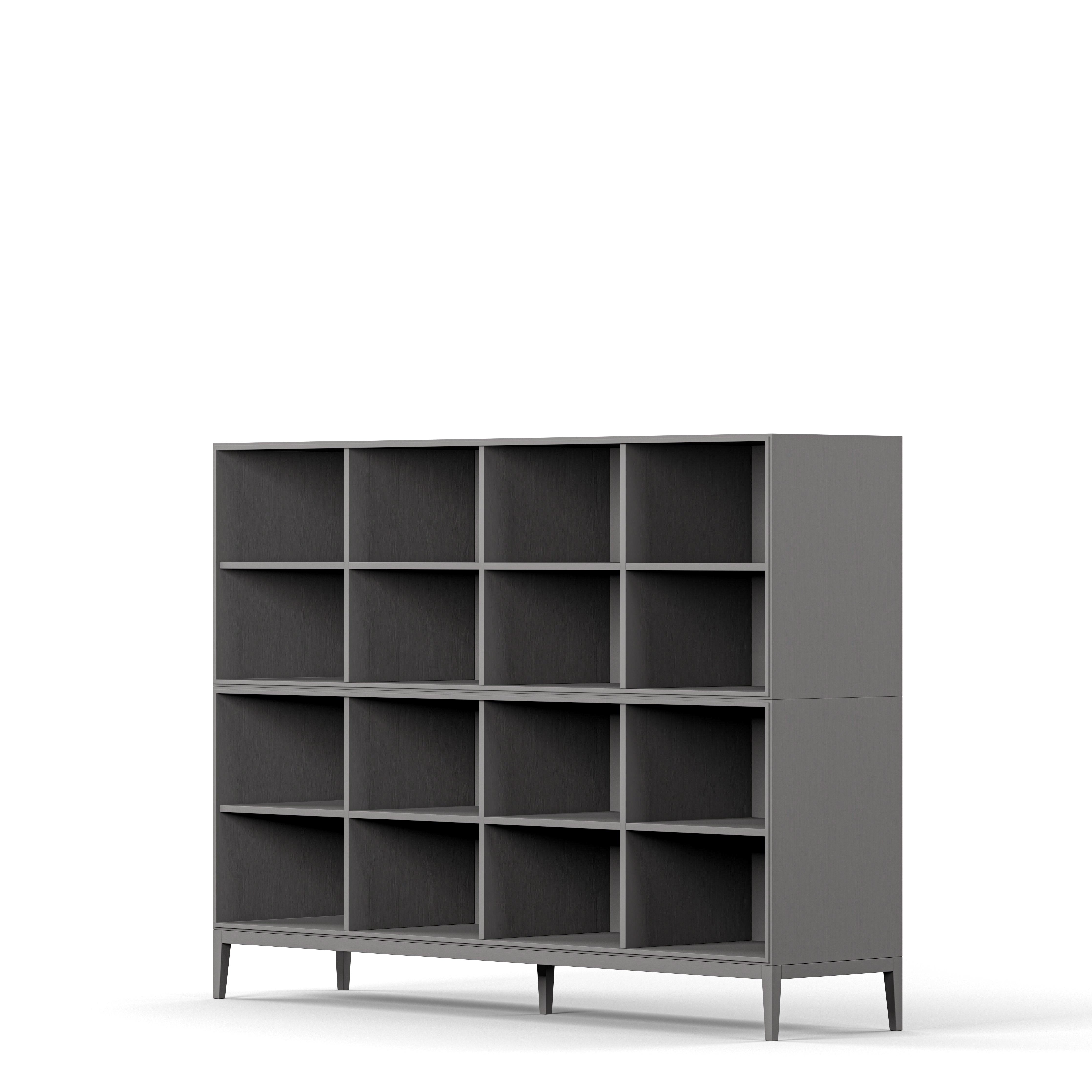 Englesson Bokhyllor Edge 2.0 Bokhylla 4 Hyllor, 2-Sektion #Variant_Grey Brushed