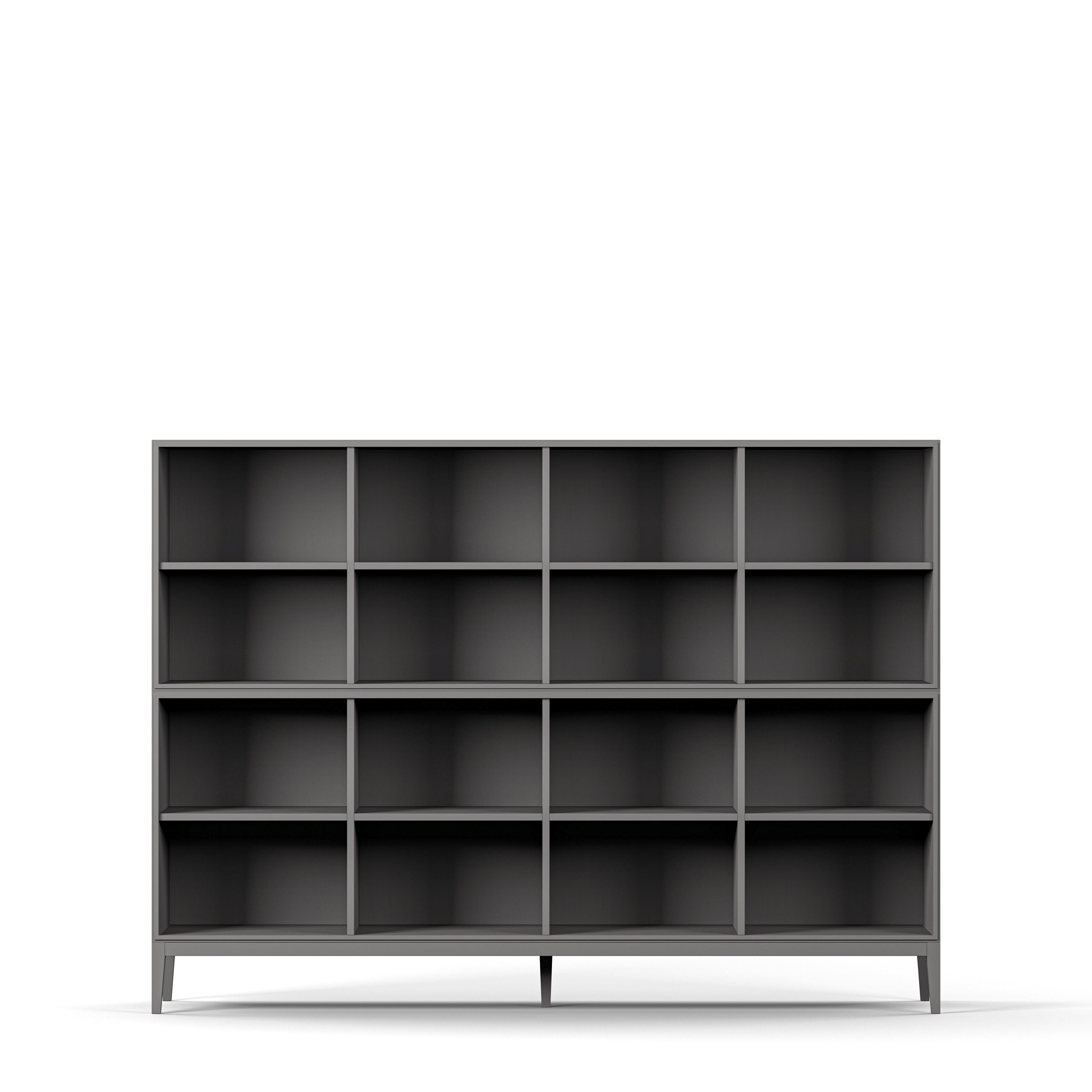 Englesson Bokhyllor Edge 2.0 Bokhylla 4 Hyllor, 2-Sektion #Variant_Grey Brushed