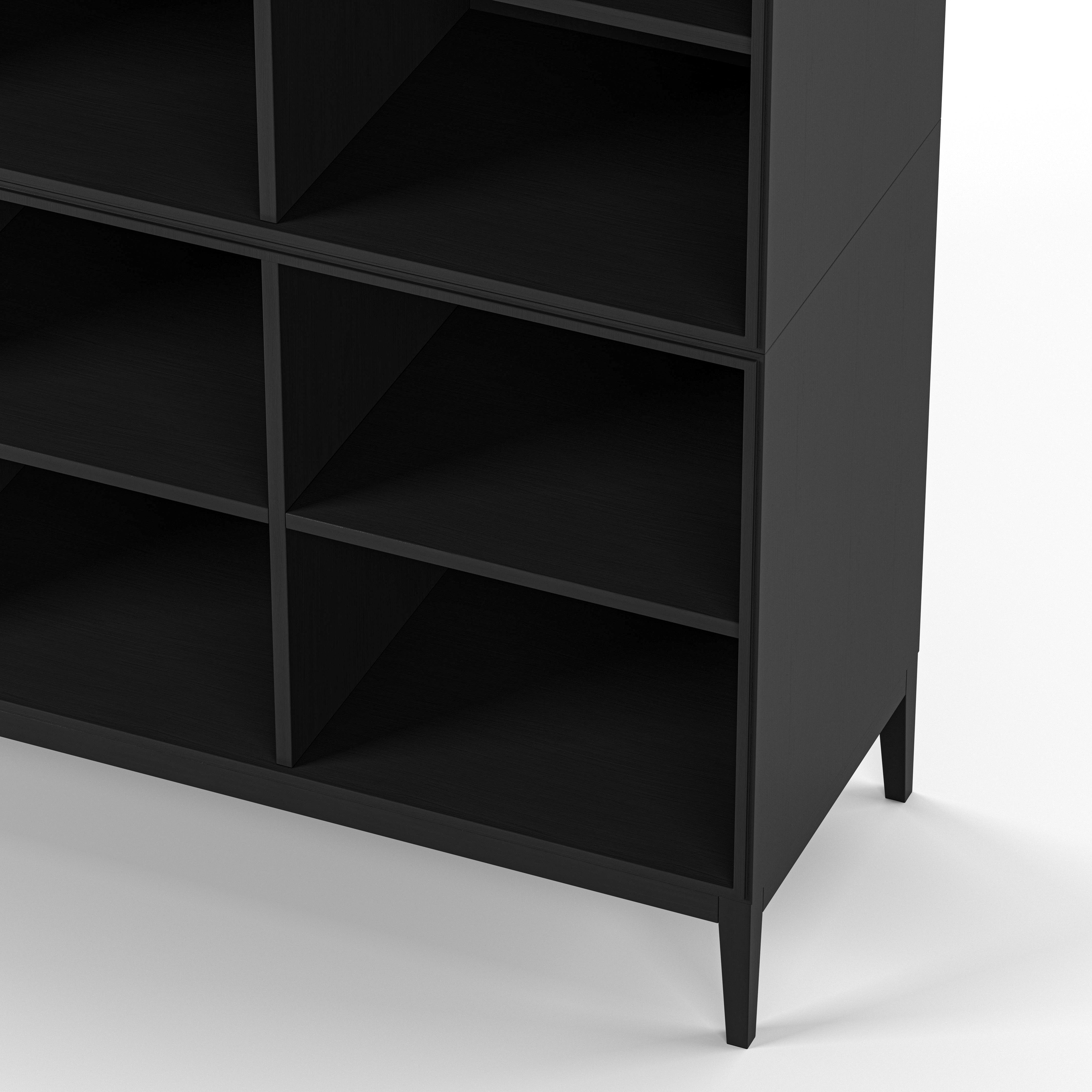 Englesson Bokhyllor Edge 2.0 Bokhylla 4 Hyllor, 2-Sektion #Variant_Black Brushed