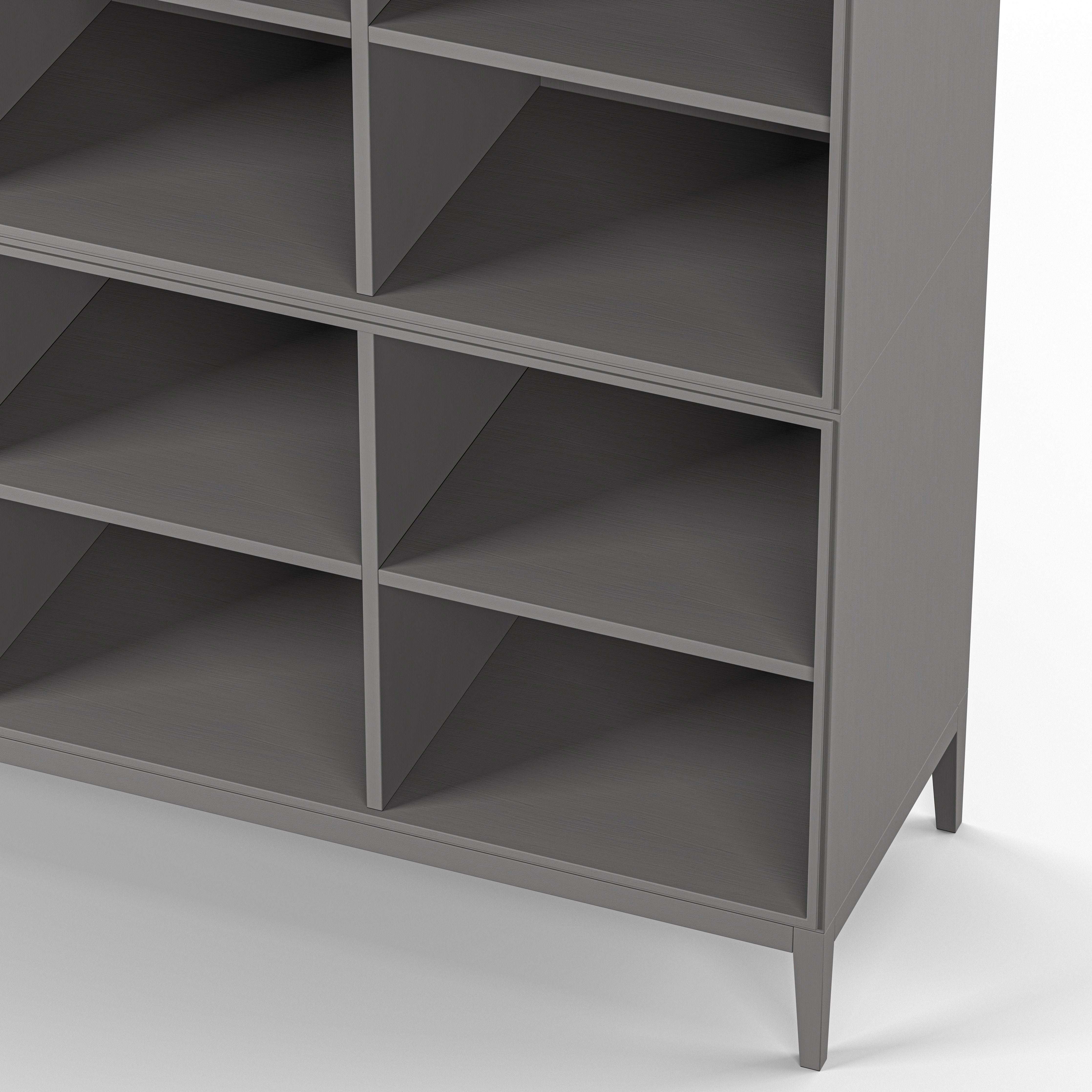 Englesson Bokhyllor Edge 2.0 Bokhylla 4 Hyllor, 3-Sektion #Variant_Grey Brushed
