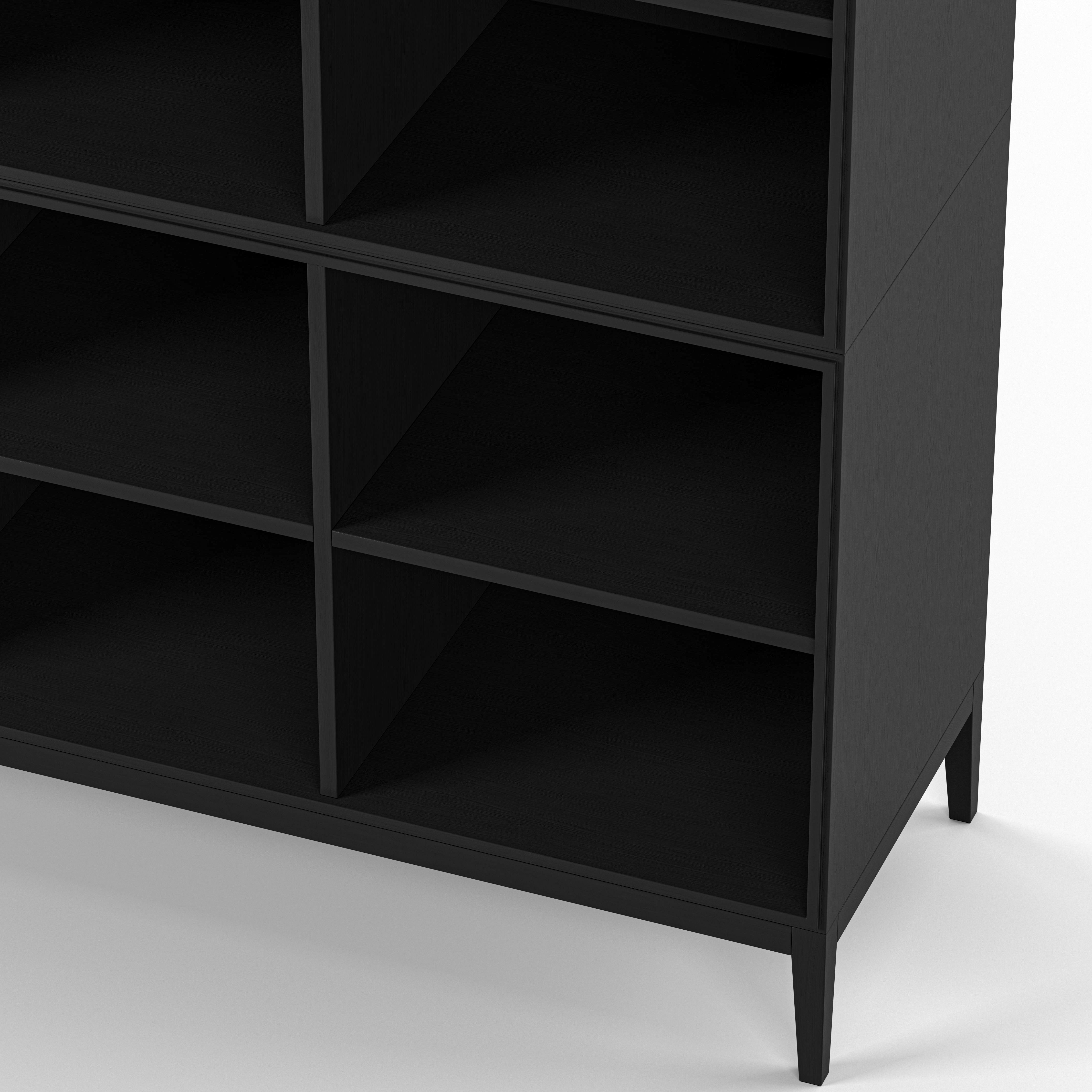 Englesson Bokhyllor Edge 2.0 Bokhylla 4 Hyllor, 3-Sektion #Variant_Black Brushed