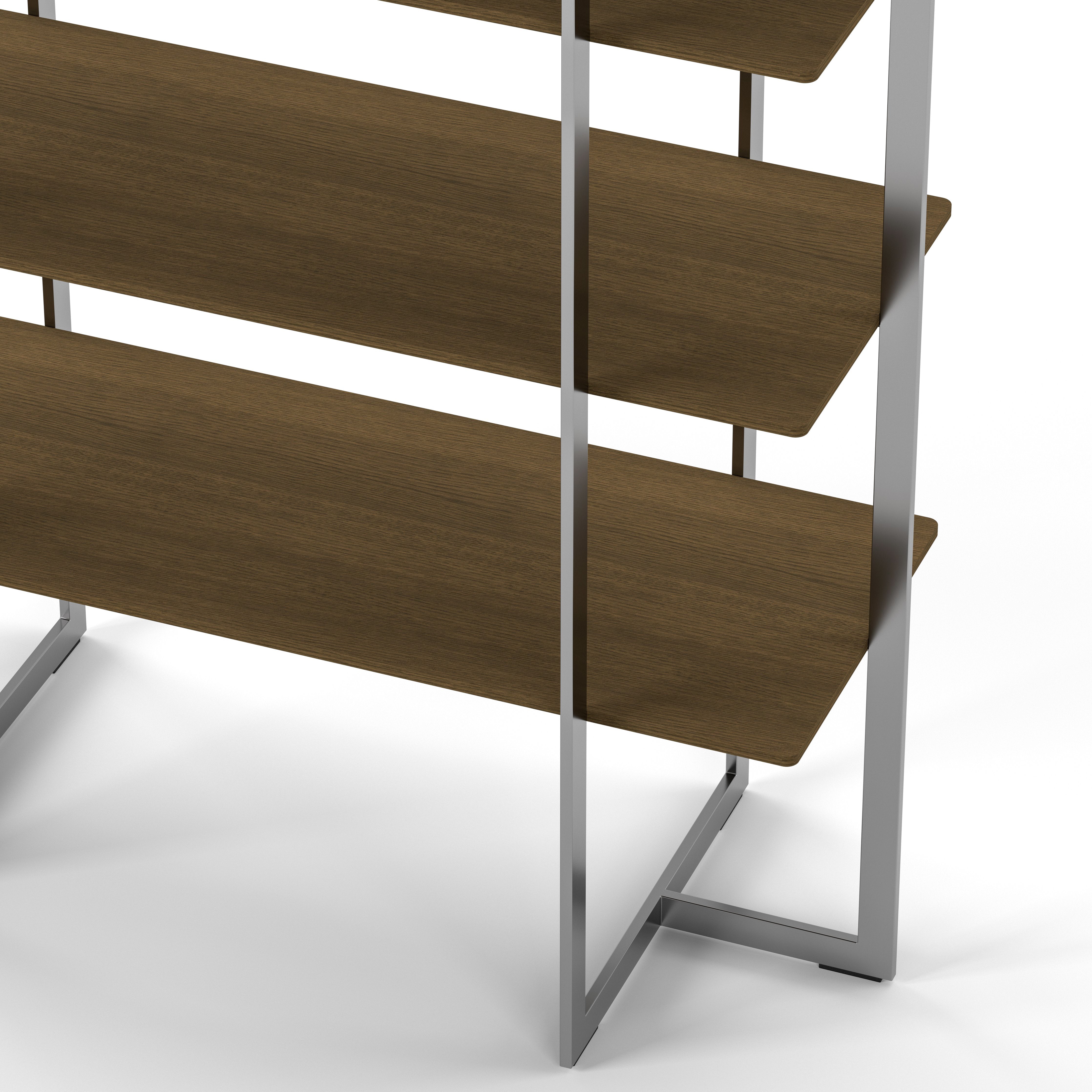 Englesson Bokhyllor Square Bokhylla #Variant_Silvergrå Metall & Burned Walnut