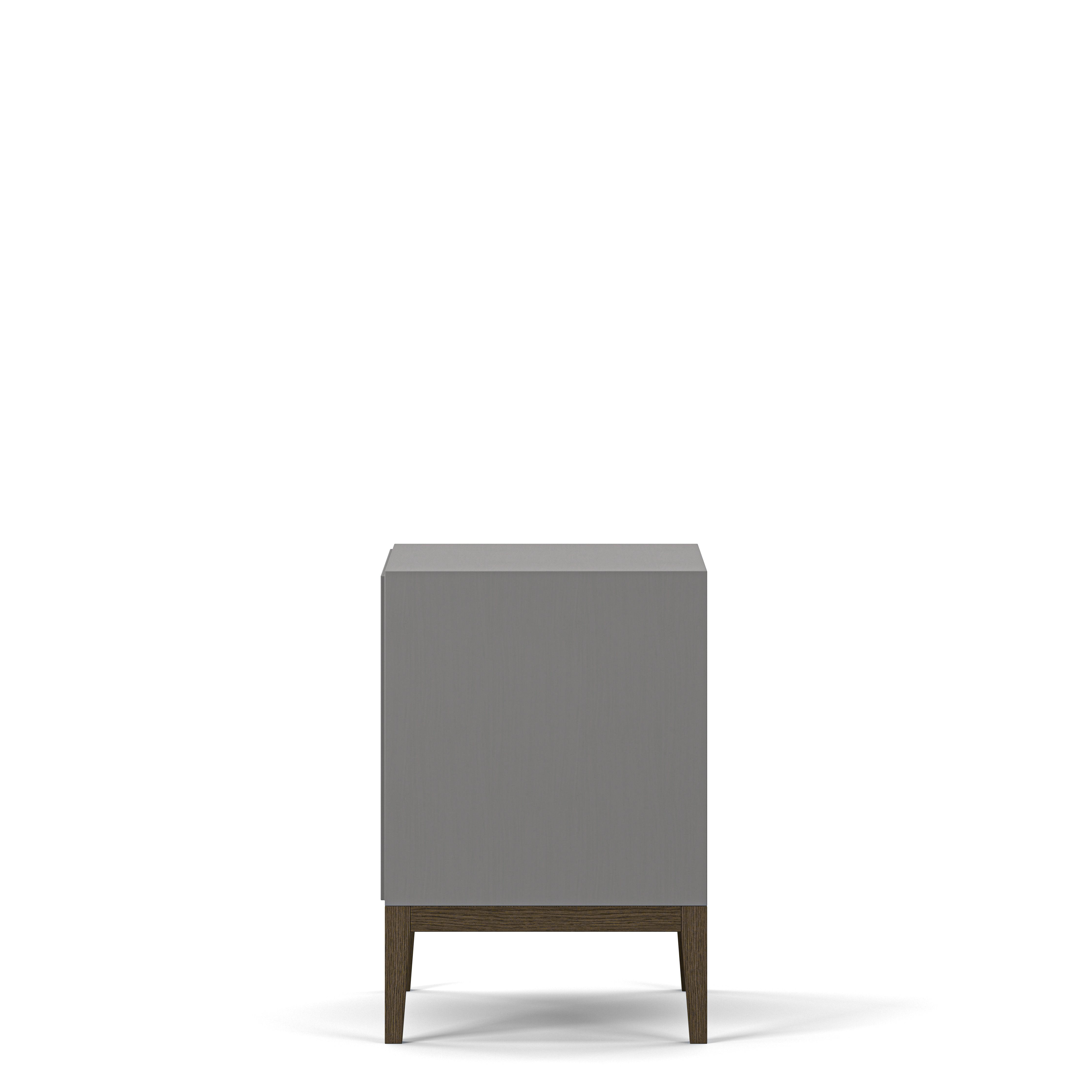 Englesson Bord Edge 2.0 Sängbord Med Hylla #Variant_Grey Brushed & Burned Walnut