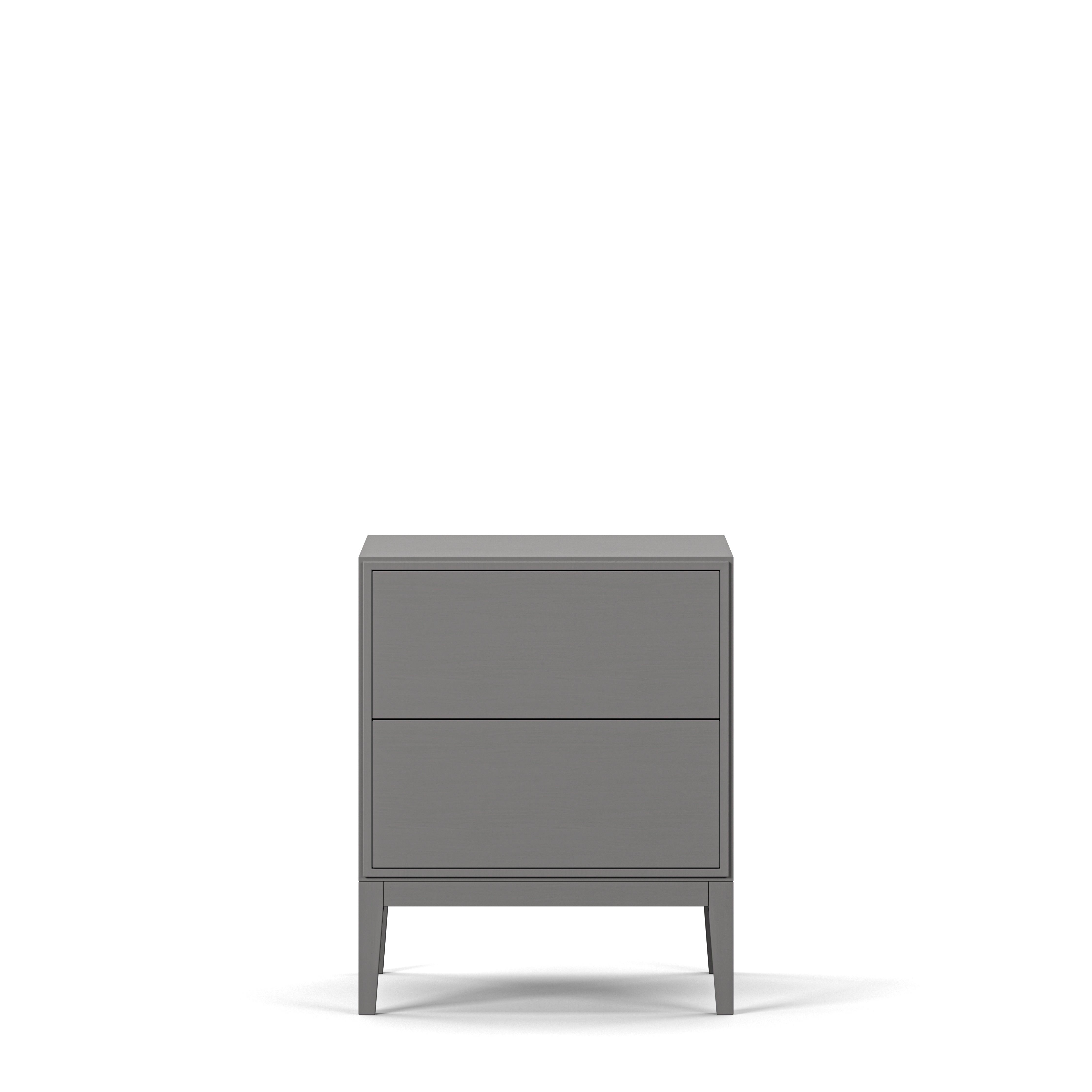 Englesson Bord Grey Brushed Edge 2.0 Sängbord Två Lådor 7828EGB