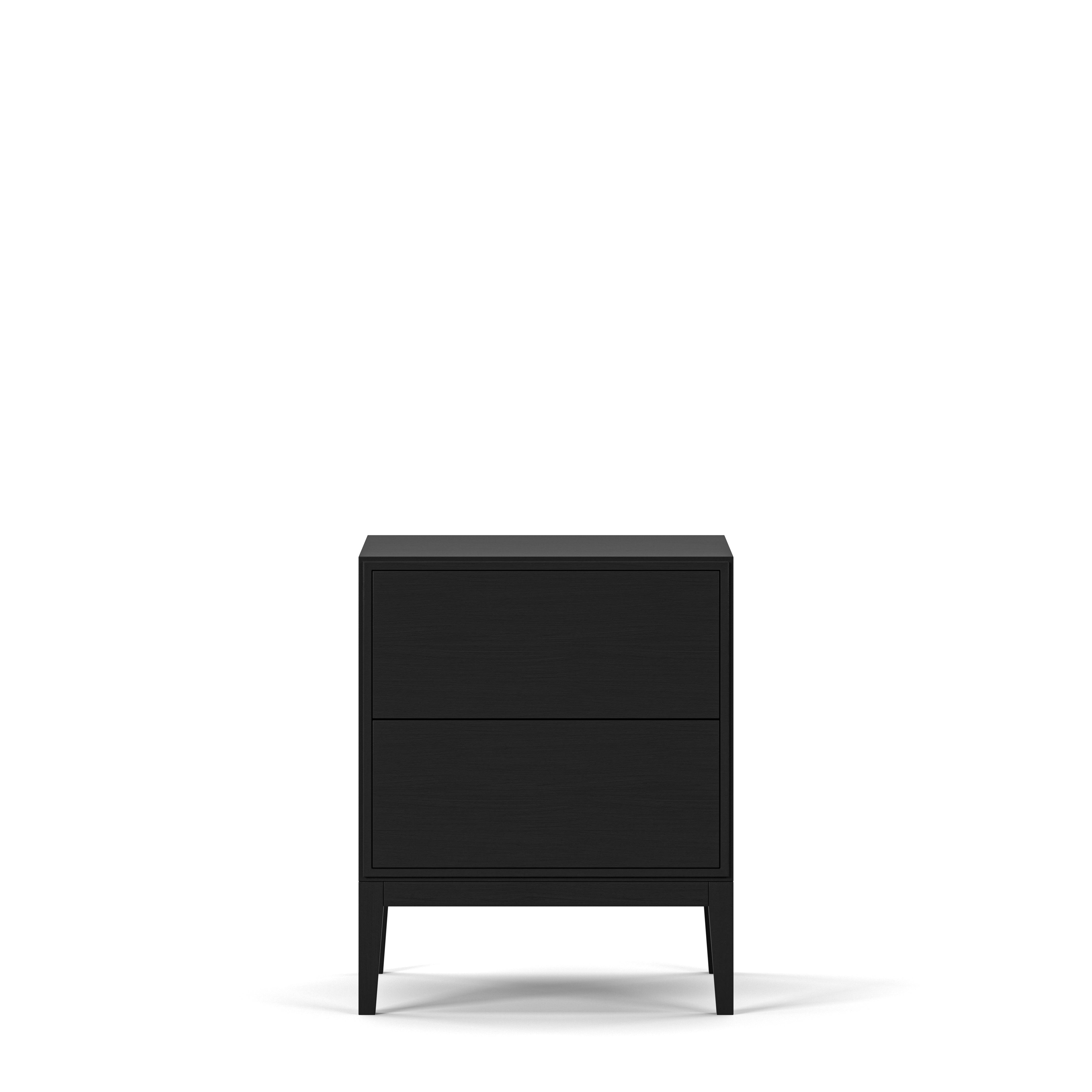 Englesson Bord Black Brushed Edge 2.0 Sängbord Två Lådor 7828ESB