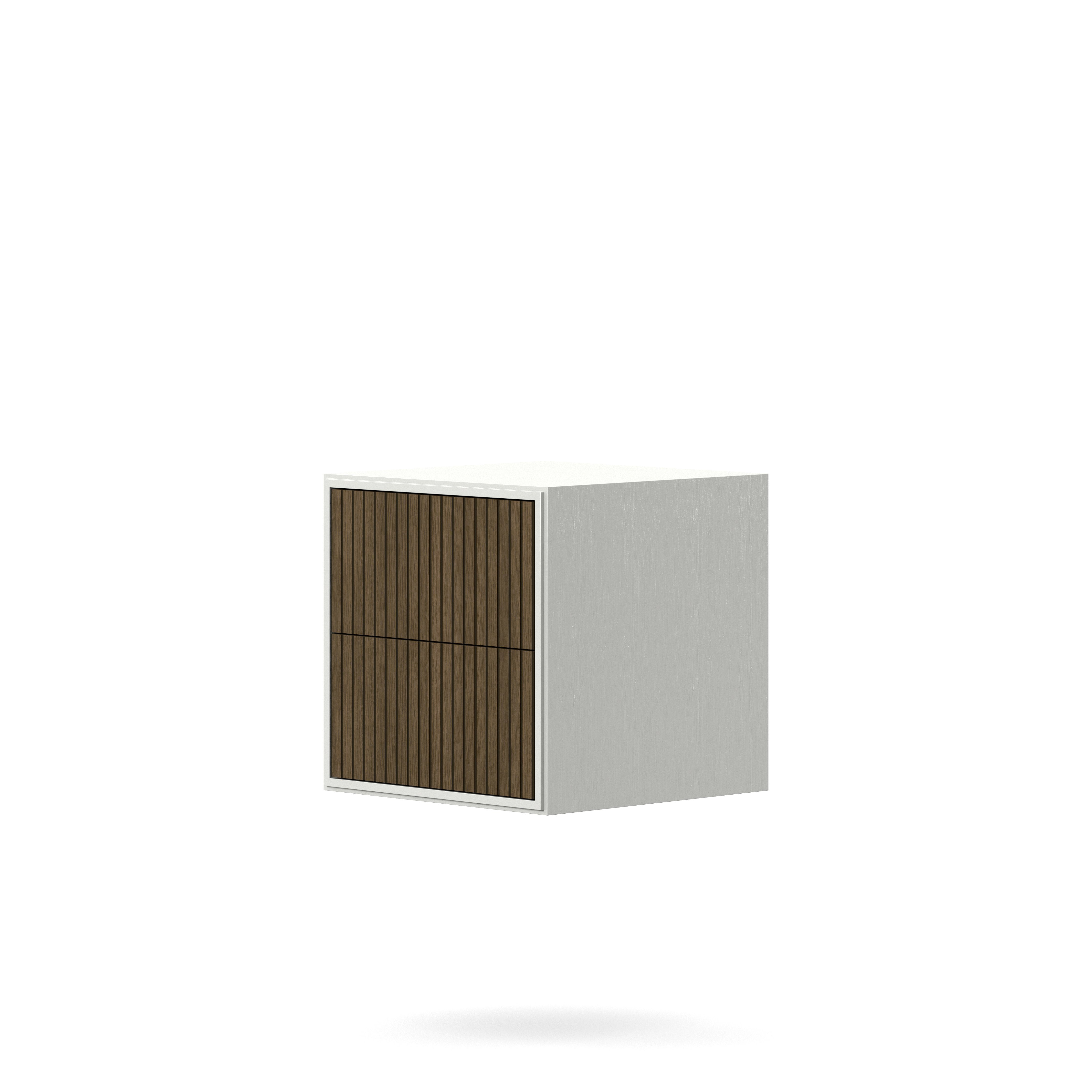 Englesson Bord Line Burned Walnut Sängbord Vägghängd #Variant_White & Burned Walnut