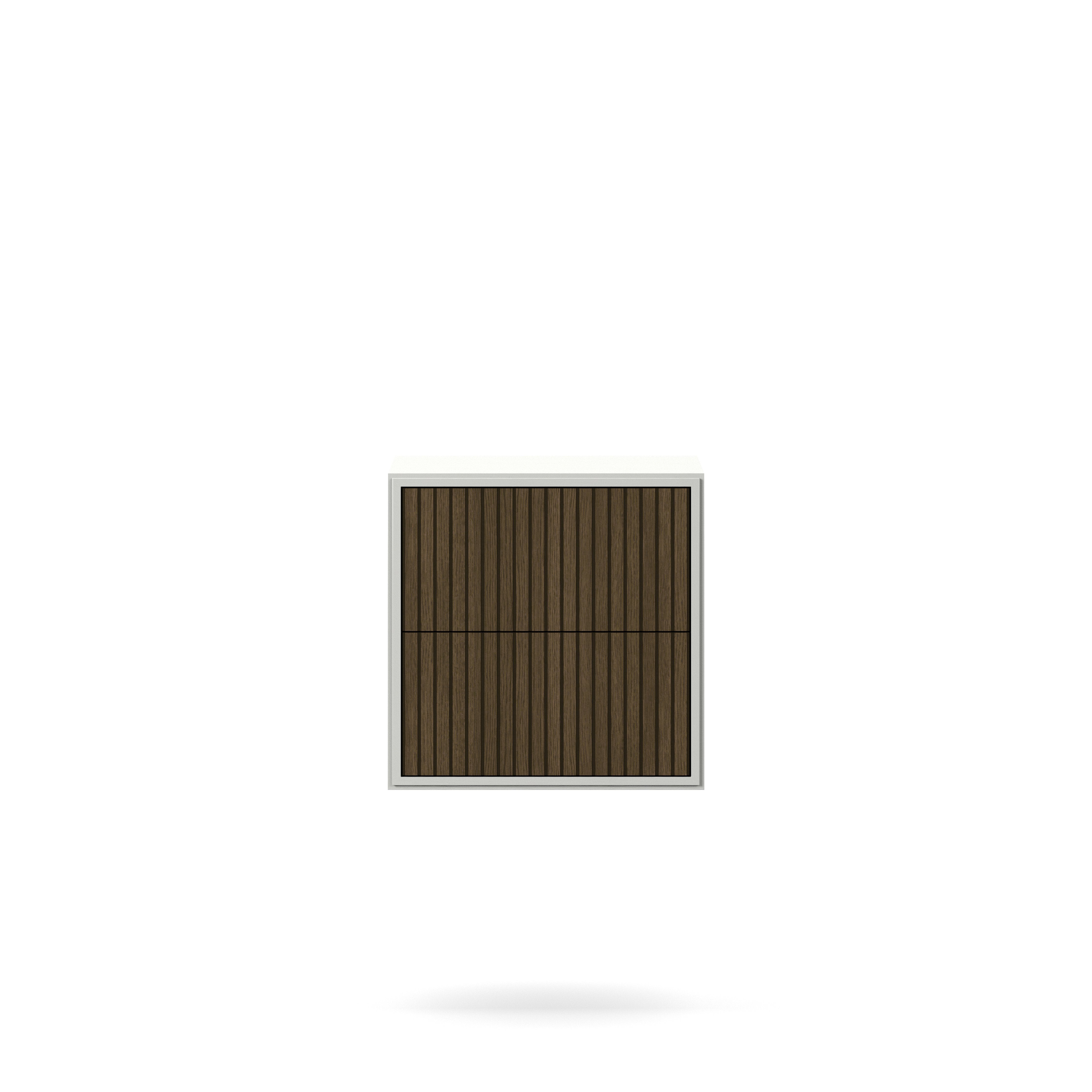 Englesson Bord White Line Burned Walnut Sängbord Vägghängd 6728BW-DB #Variant_White & Burned Walnut