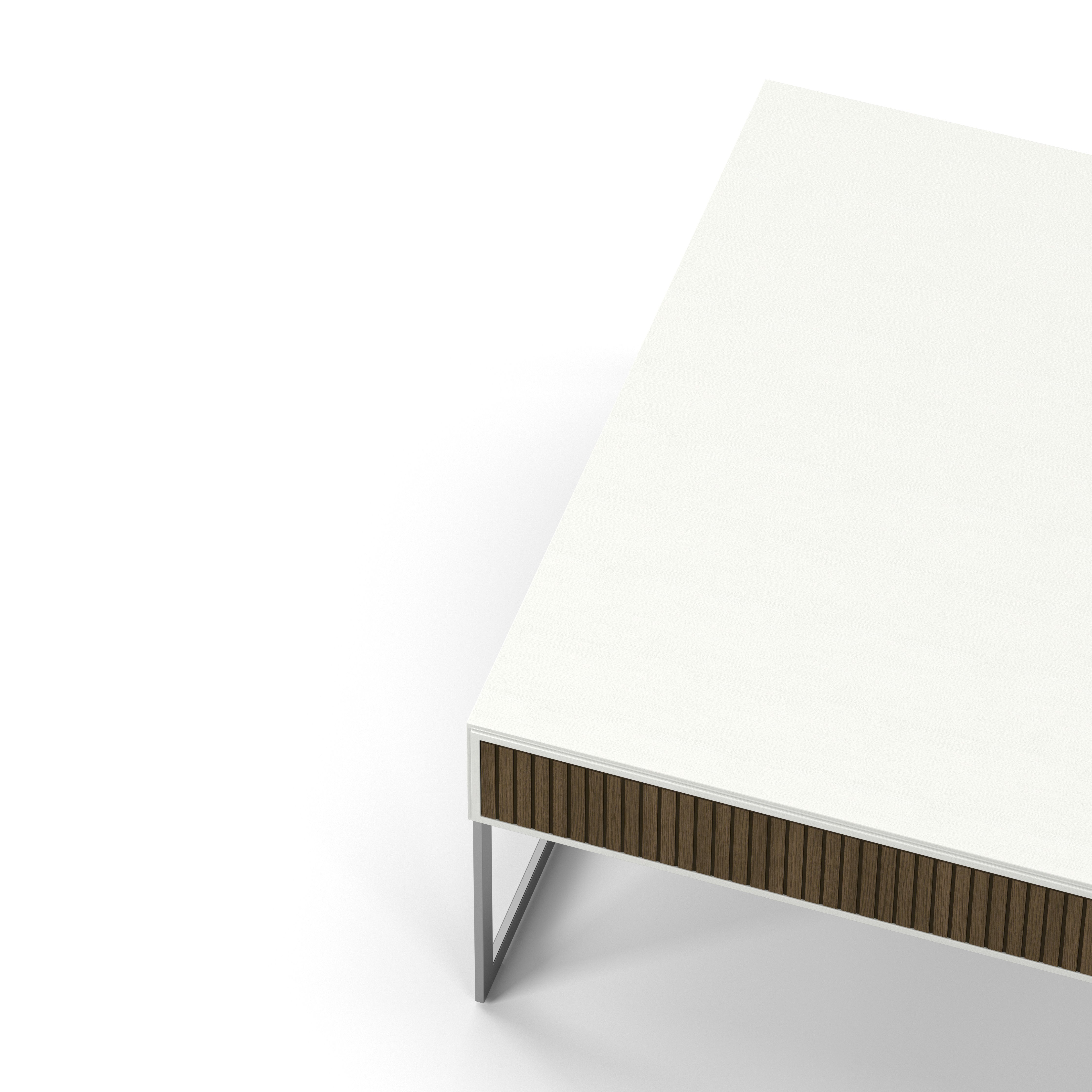 Englesson Bord Line Burned Walnut Soffbord Kvadratiskt #Variant_White & Burned Walnut