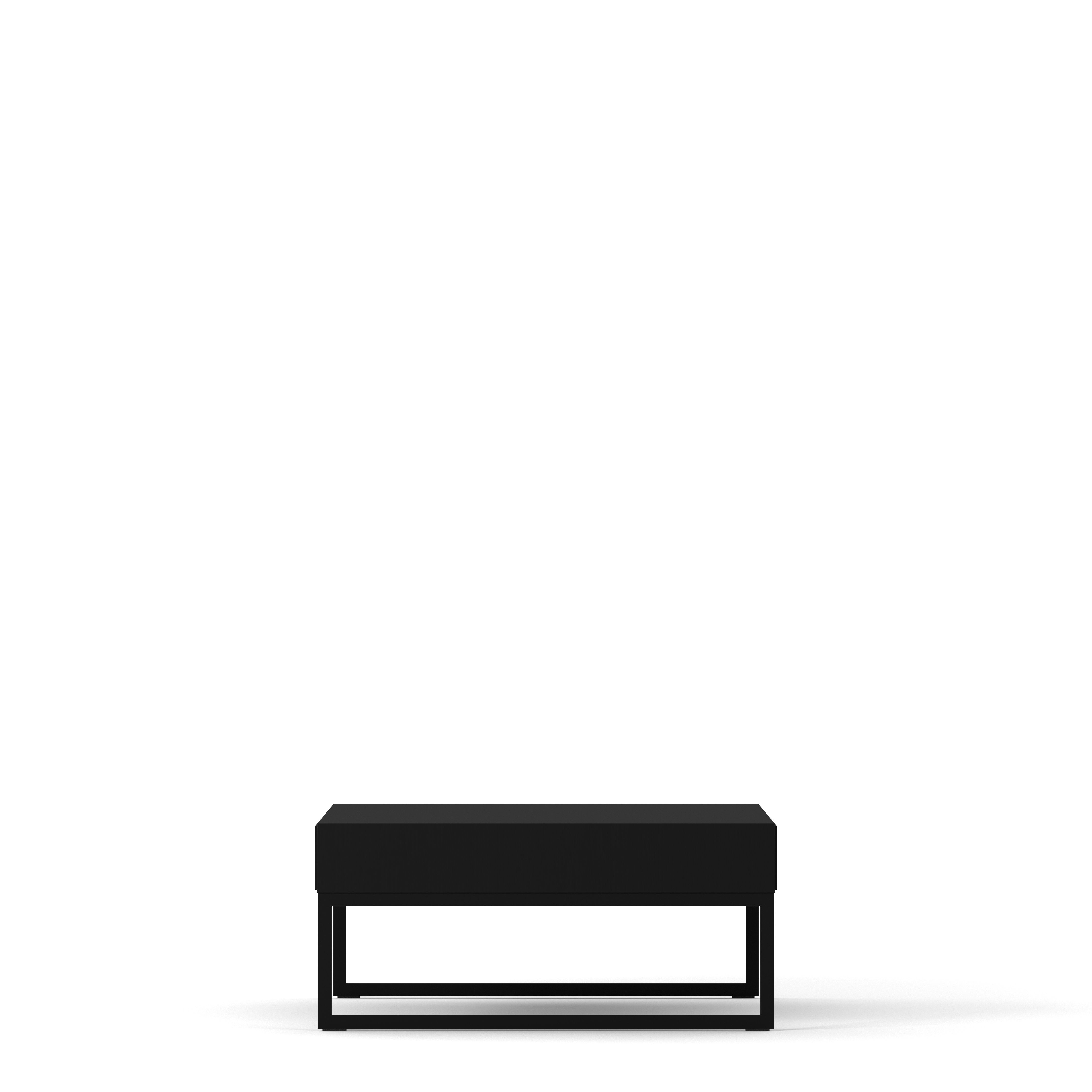 Englesson Bord Line Burned Walnut Soffbord Kvadratiskt #Variant_Black & Burned Walnut