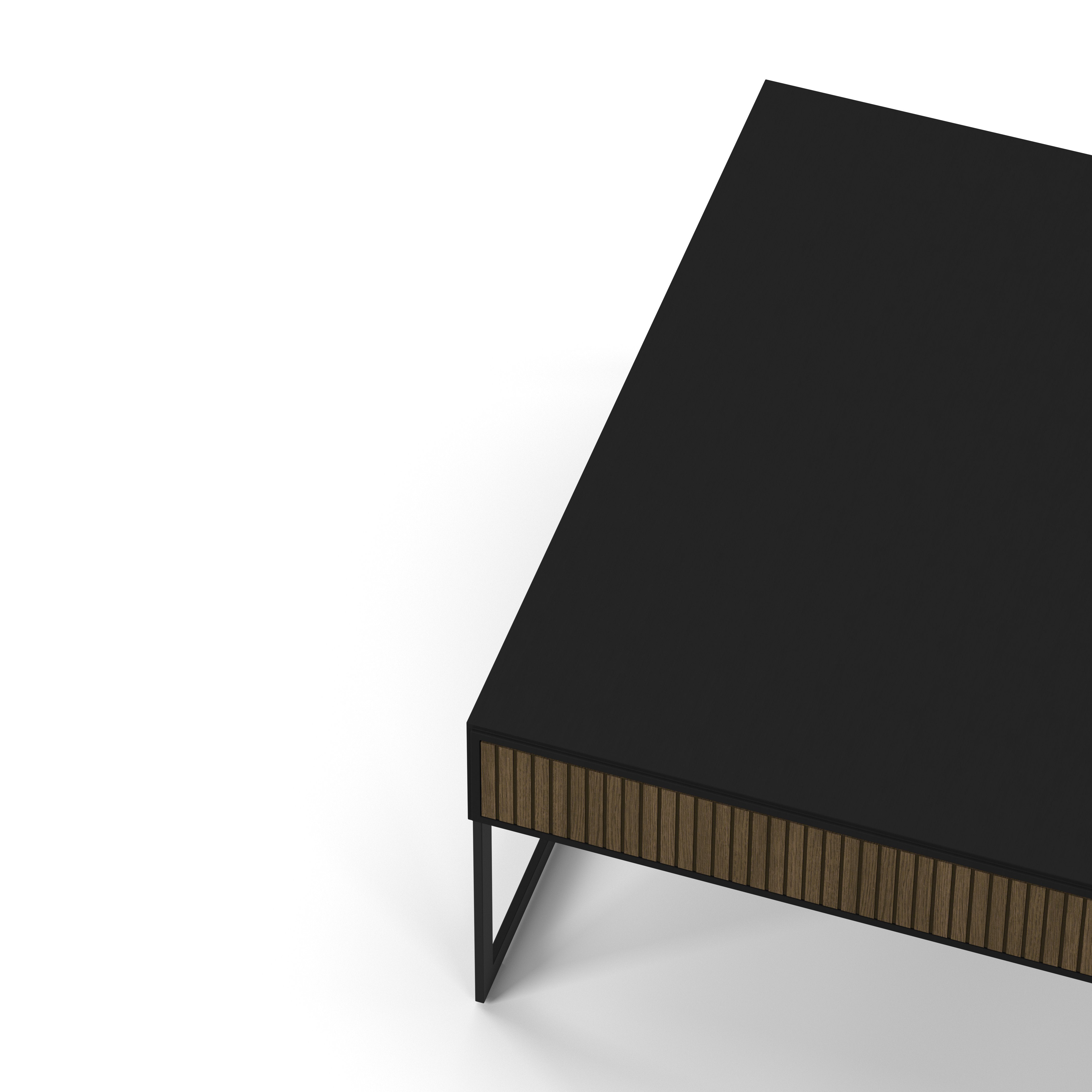 Englesson Bord Line Burned Walnut Soffbord Kvadratiskt #Variant_Black & Burned Walnut