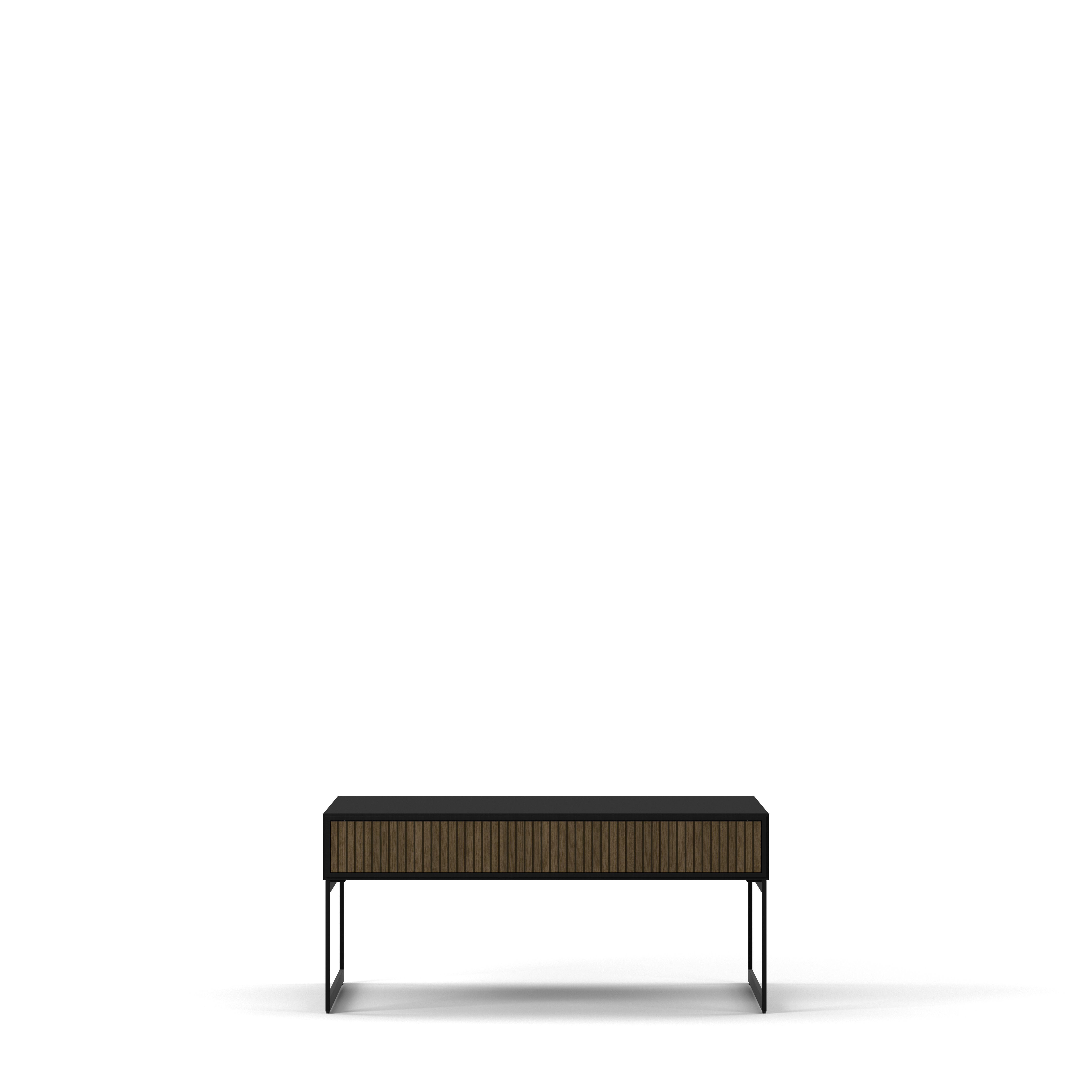 Line Burned Walnut Soffbord Kvadratiskt