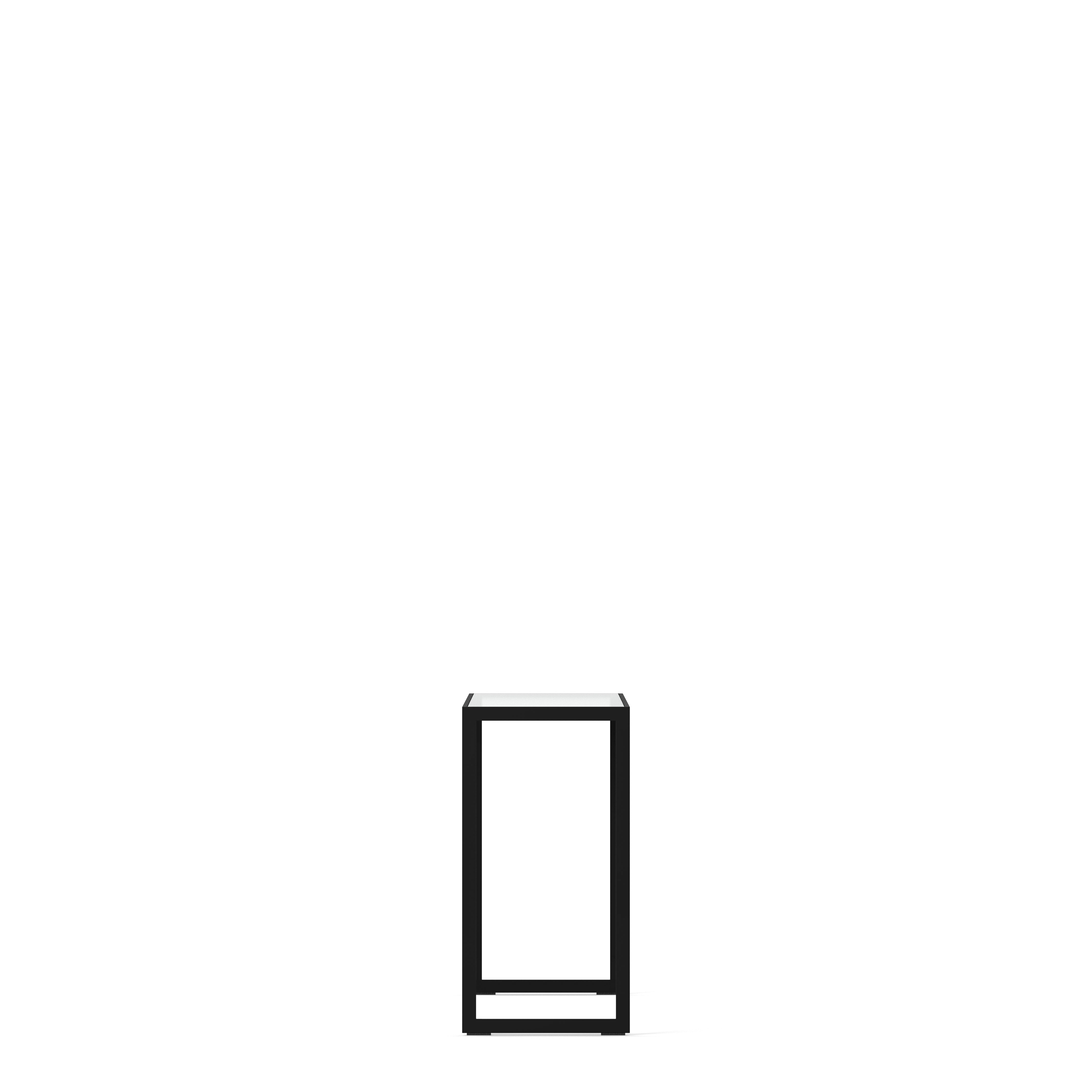 Englesson Bord Square Avlastningsbord #Variant_Svart Metall & Glas