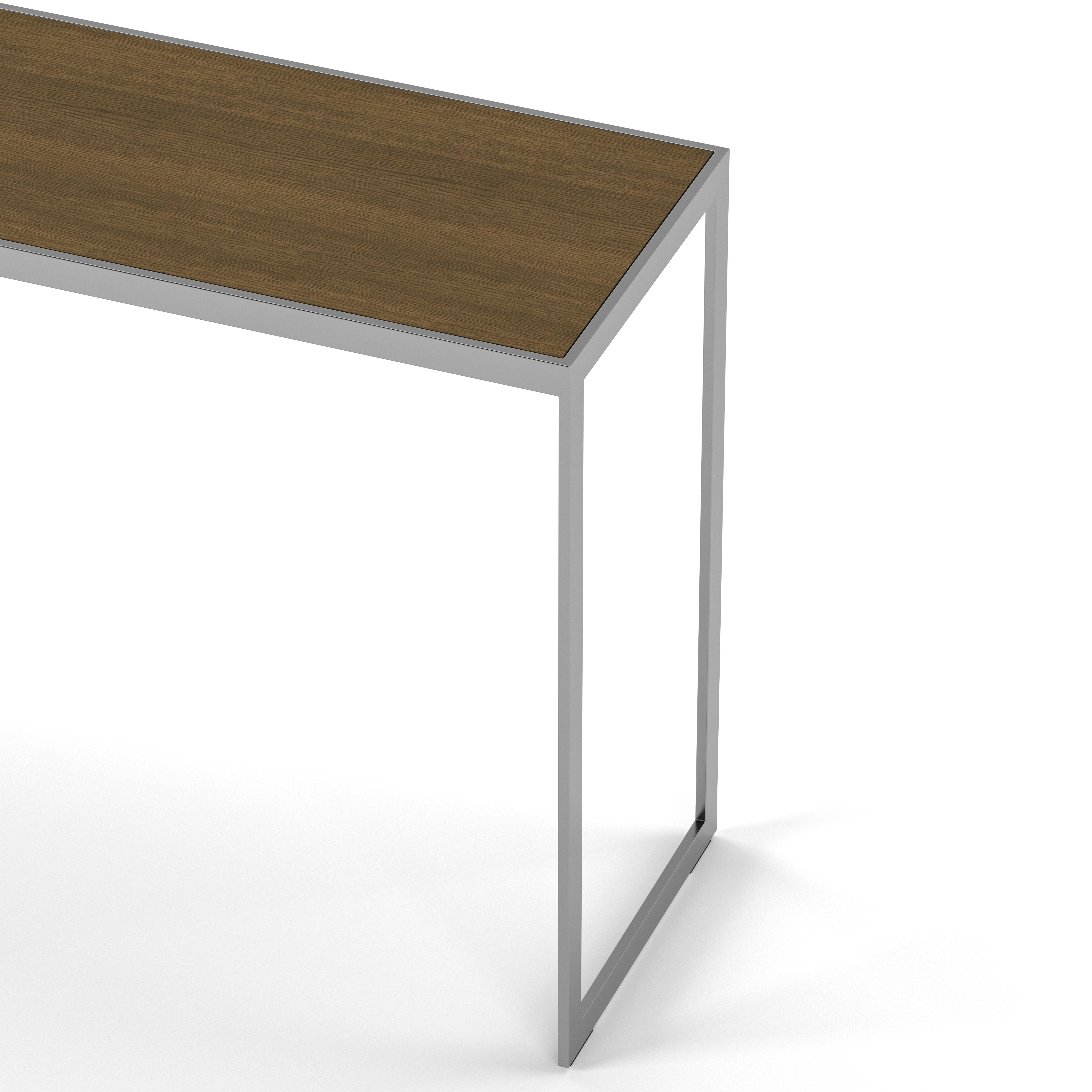 Englesson Bord Square Avlastningsbord #Variant_Silvergrå Metall & Burned Walnut