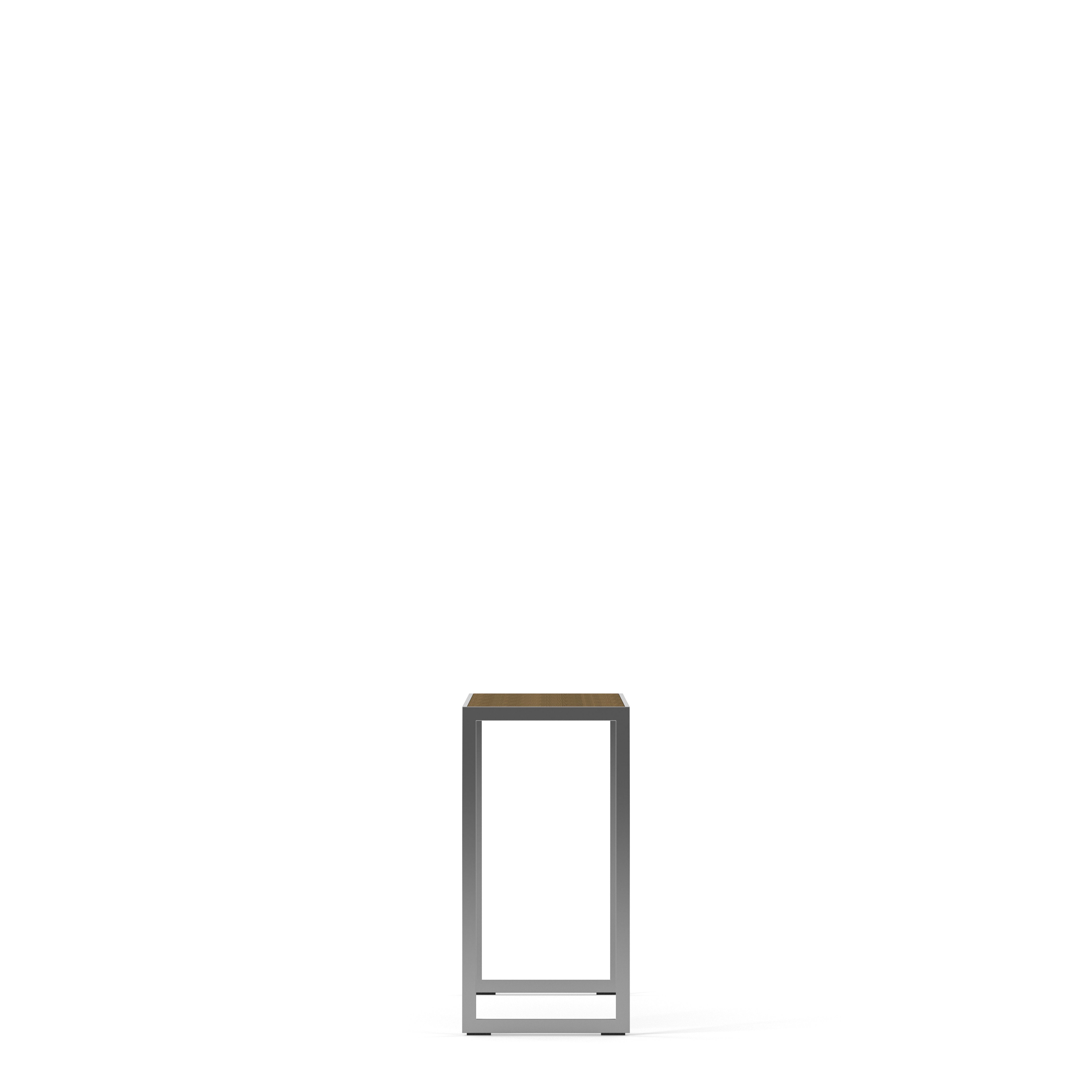 Englesson Bord Square Avlastningsbord #Variant_Silvergrå Metall & Burned Walnut