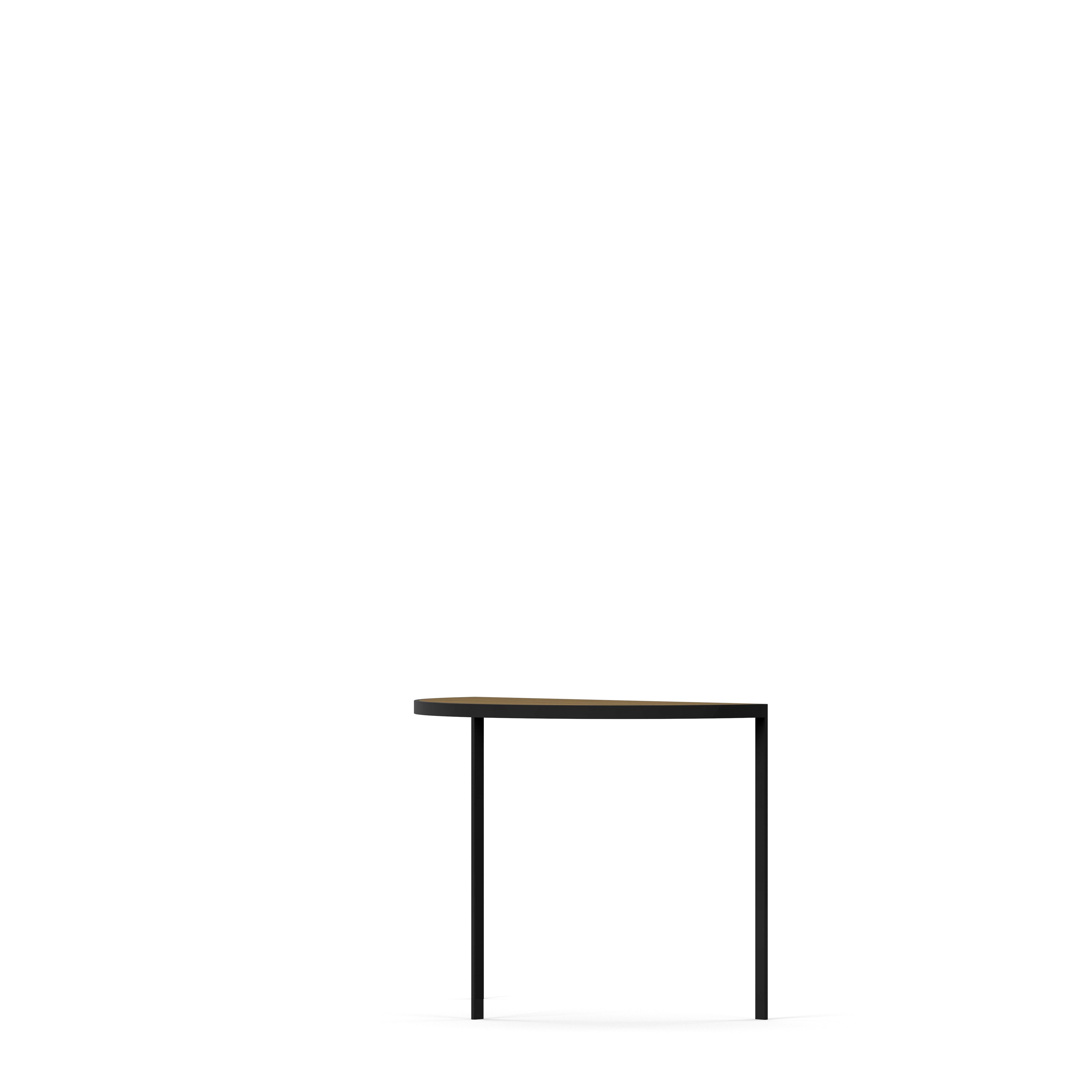 Englesson Bord Square Hallbord #Variant_Svart Metall & Burned Walnut