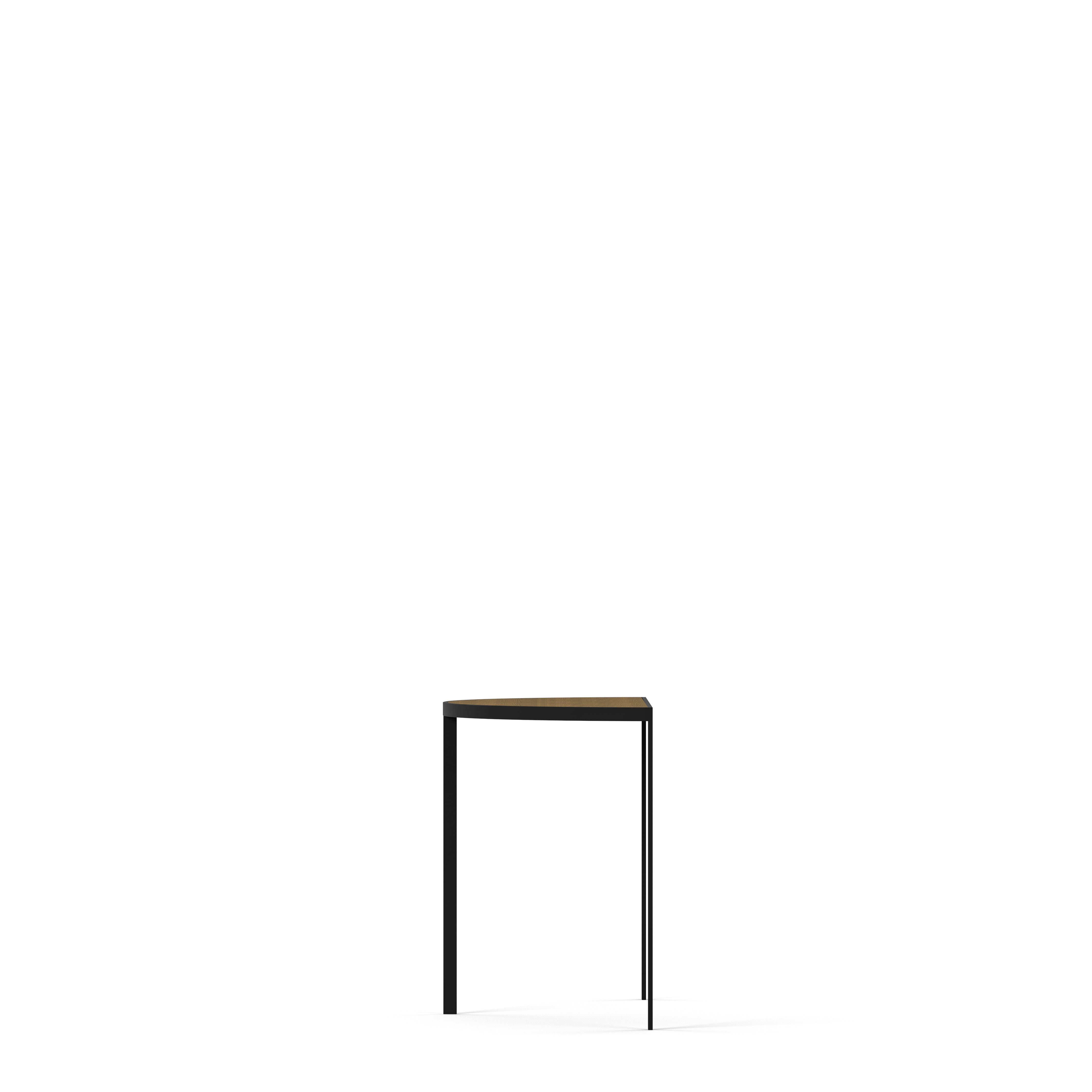Englesson Bord Square Hallbord #Variant_Svart Metall & Burned Walnut
