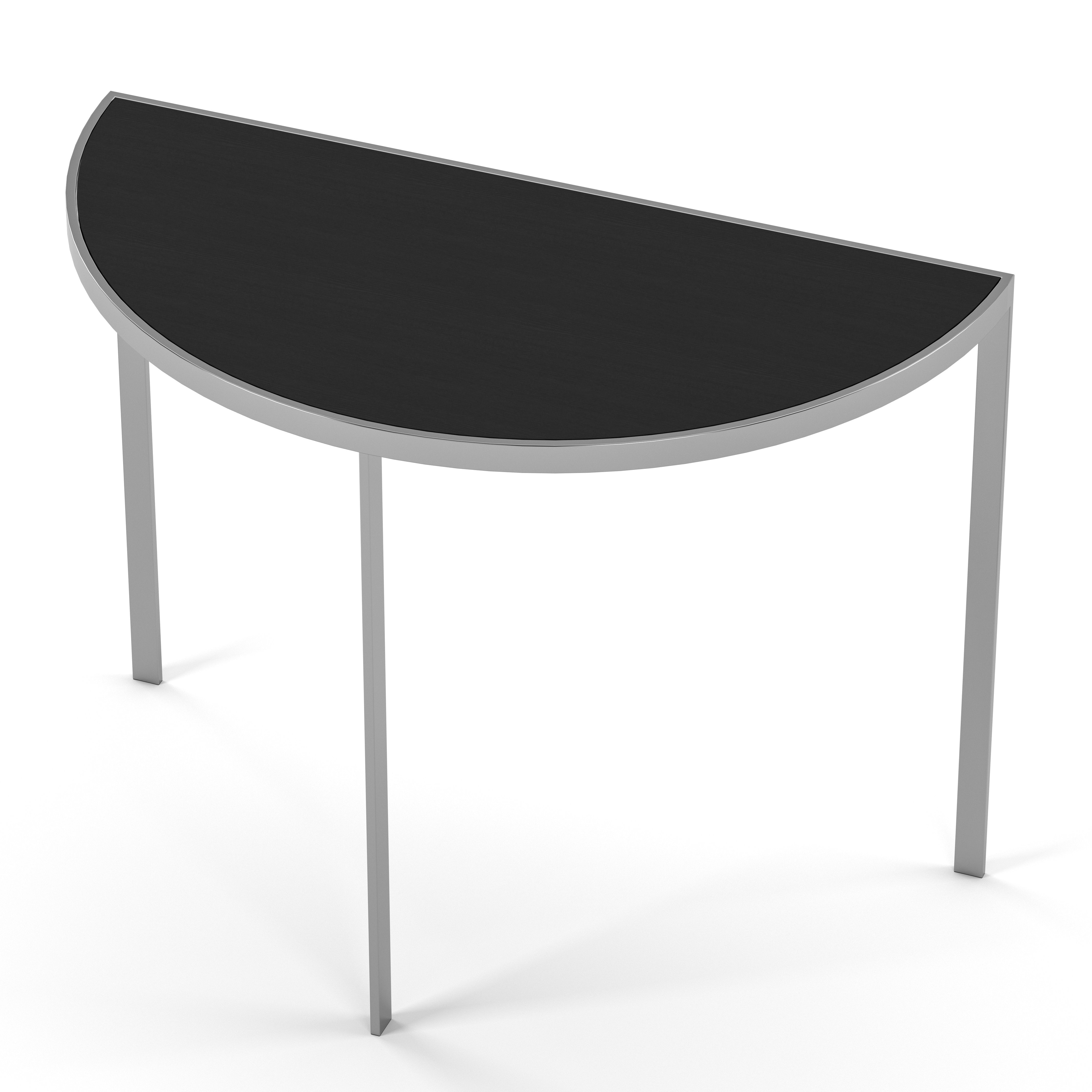 Englesson Bord Square Hallbord #Variant_Silvergrå Metall & Black Oak