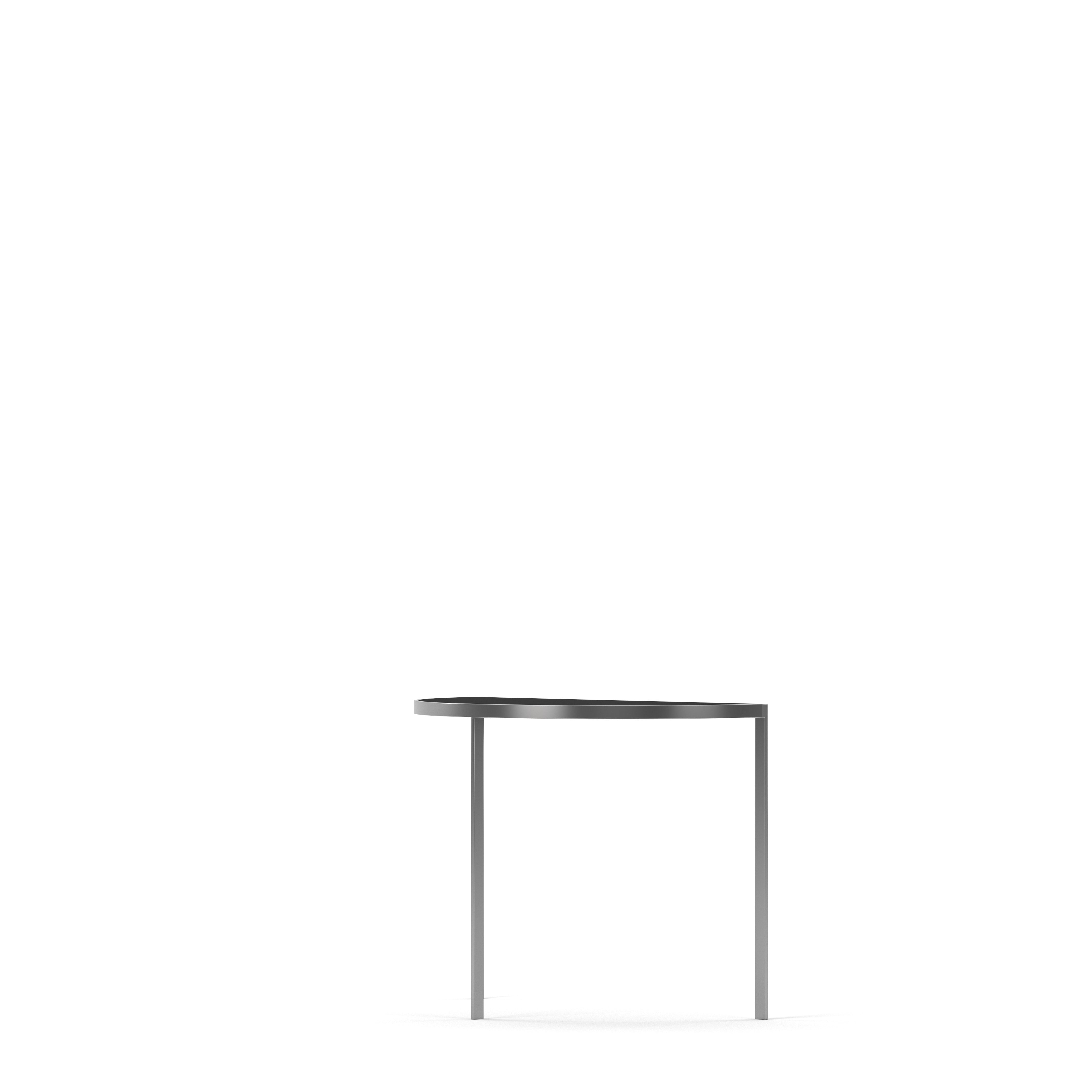 Englesson Bord Square Hallbord #Variant_Silvergrå Metall & Black Oak