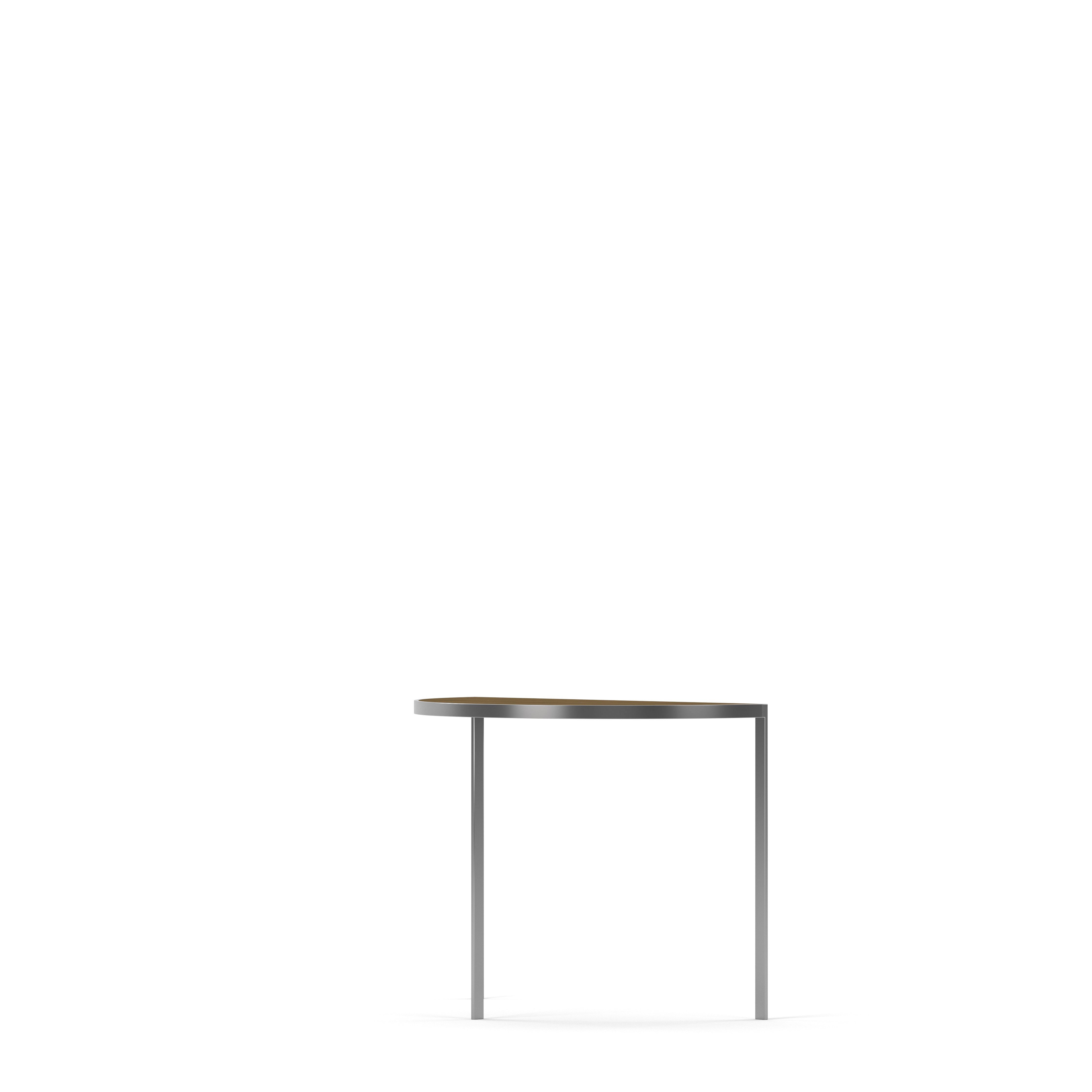 Englesson Bord Square Hallbord #Variant_Silvergrå Metall & Burned Walnut
