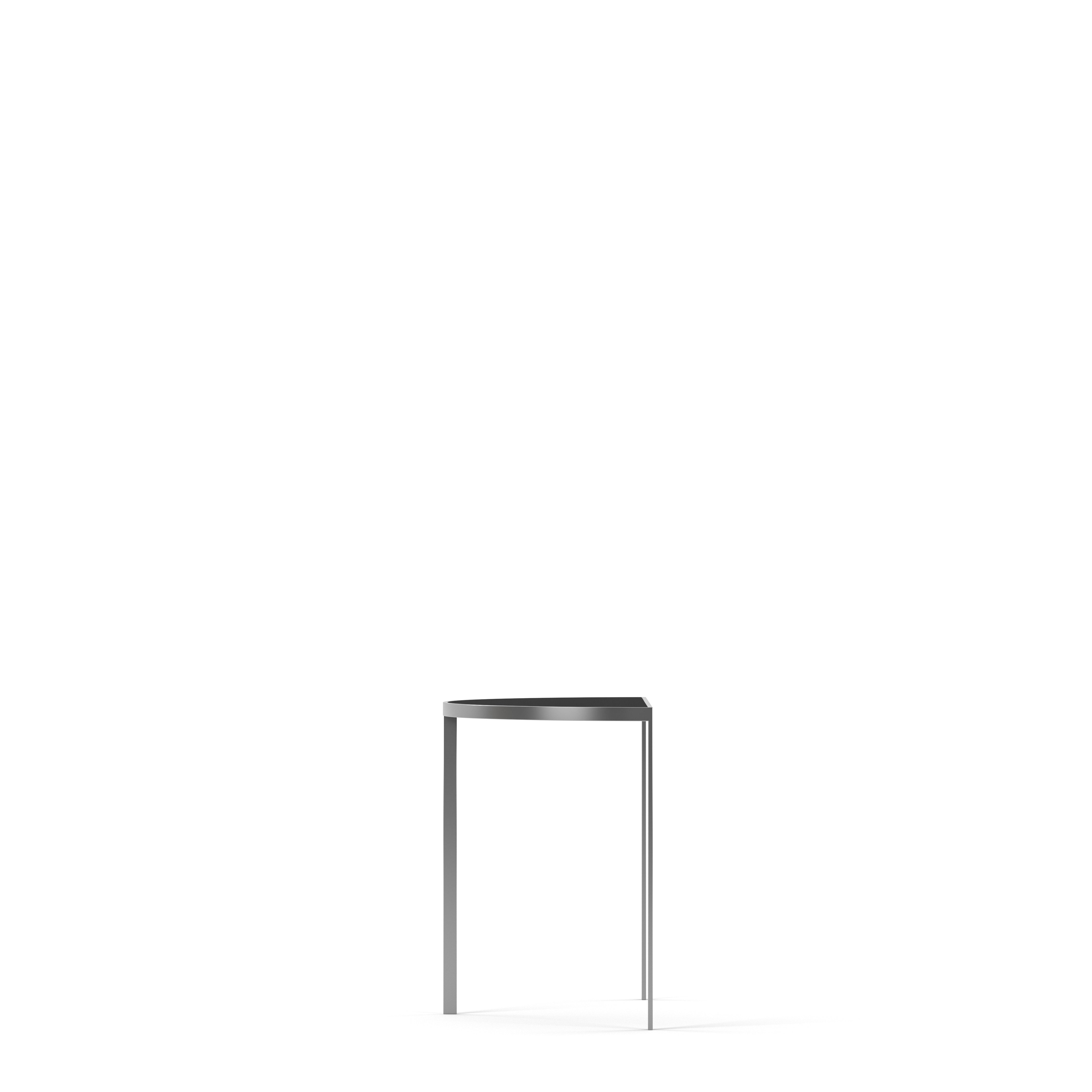 Englesson Bord Square Hallbord #Variant_Silvergrå Metall & Black Oak