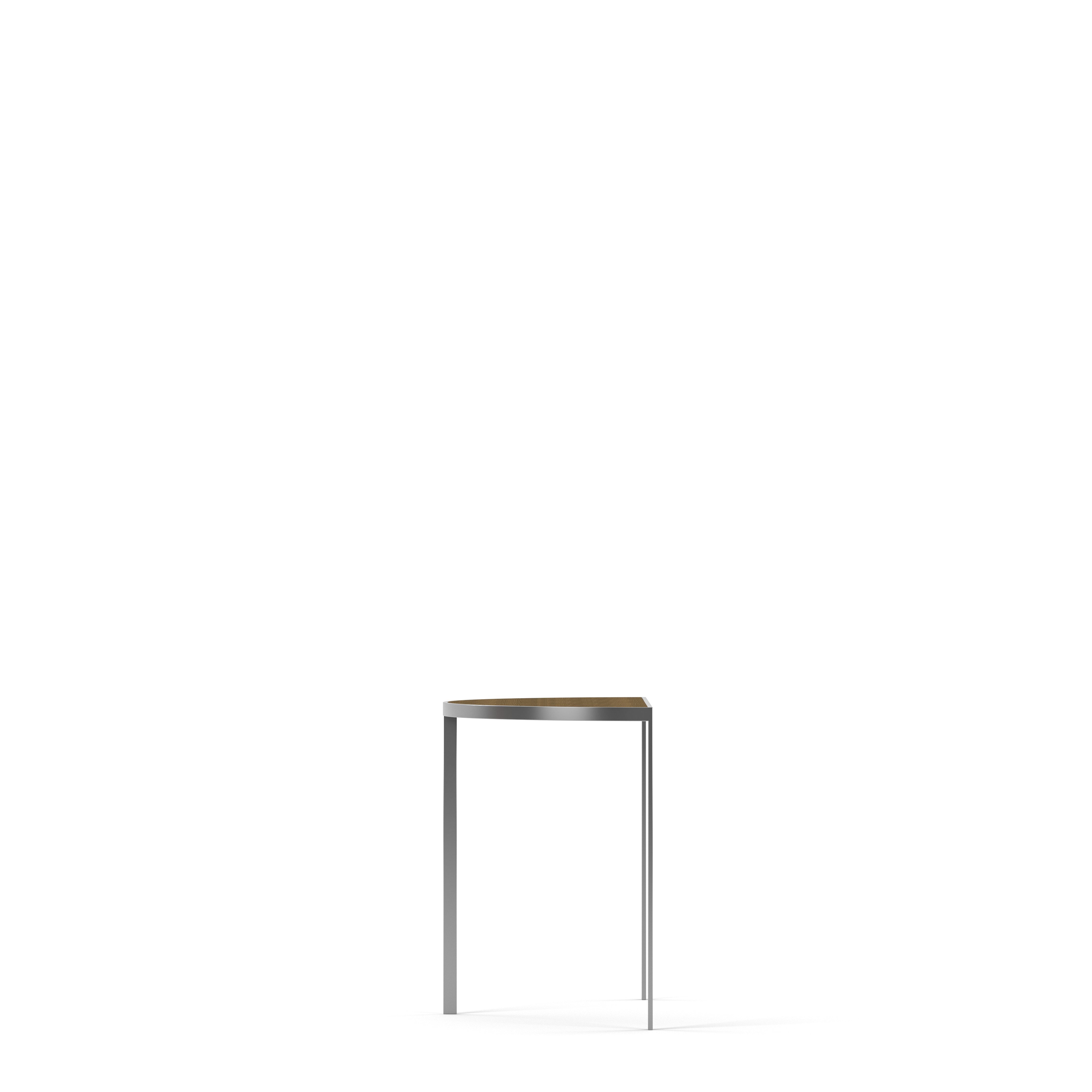 Englesson Bord Square Hallbord #Variant_Silvergrå Metall & Burned Walnut