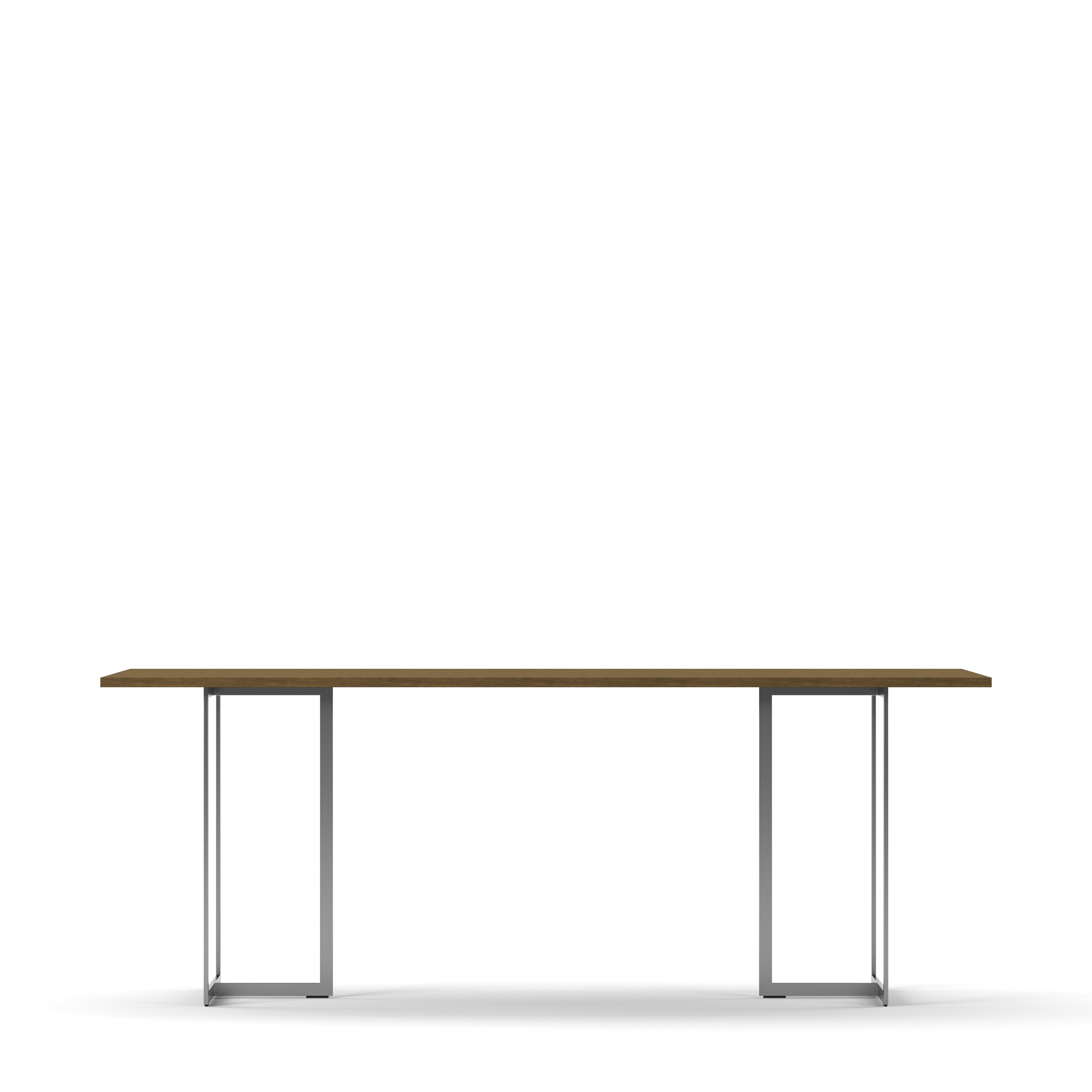 Englesson Bord Silvergrå Metall & Burned Walnut Square Matbord 4385BW #Variant_Silvergrå Metall & Burned Walnut