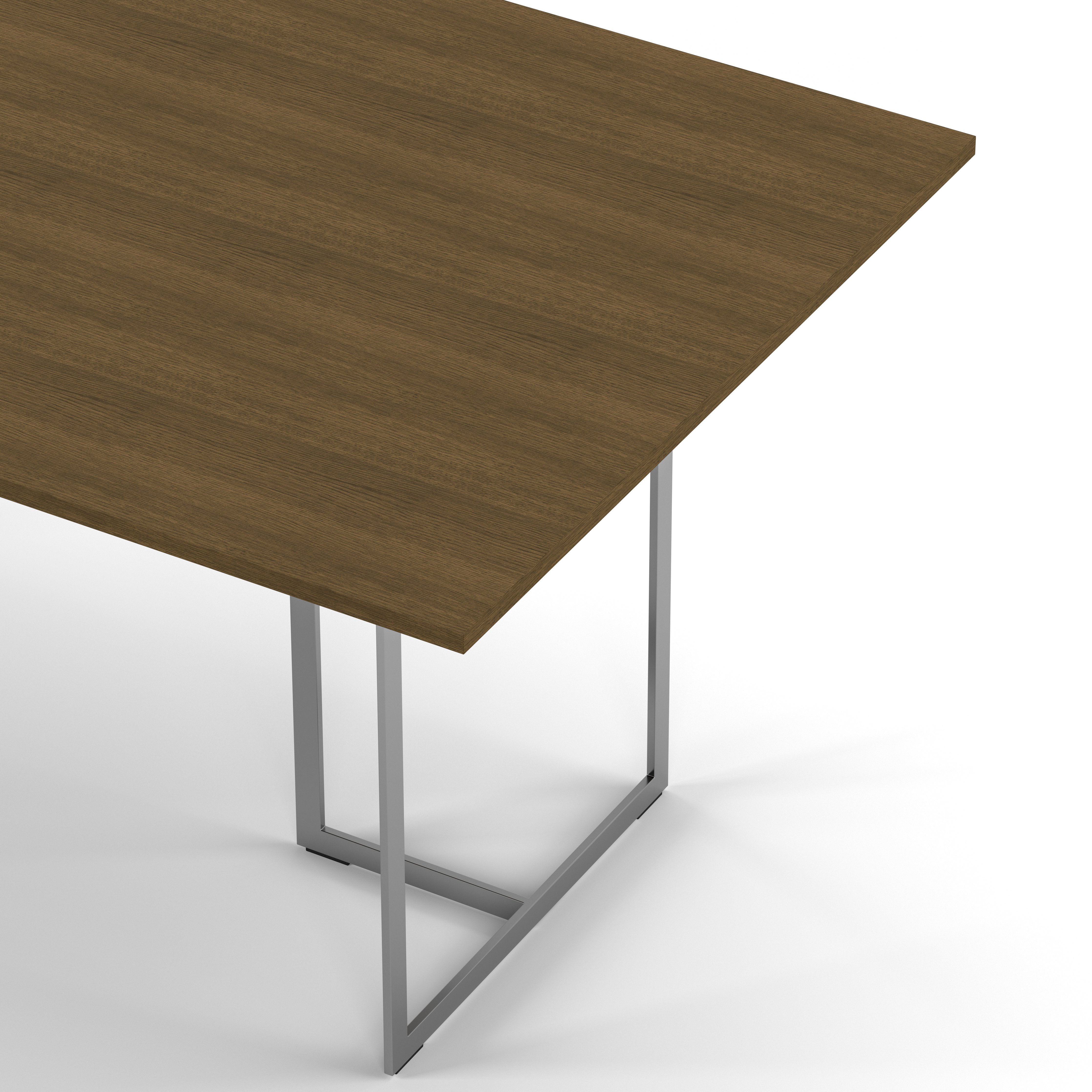 Englesson Bord Square Matbord #Variant_Silvergrå Metall & Burned Walnut