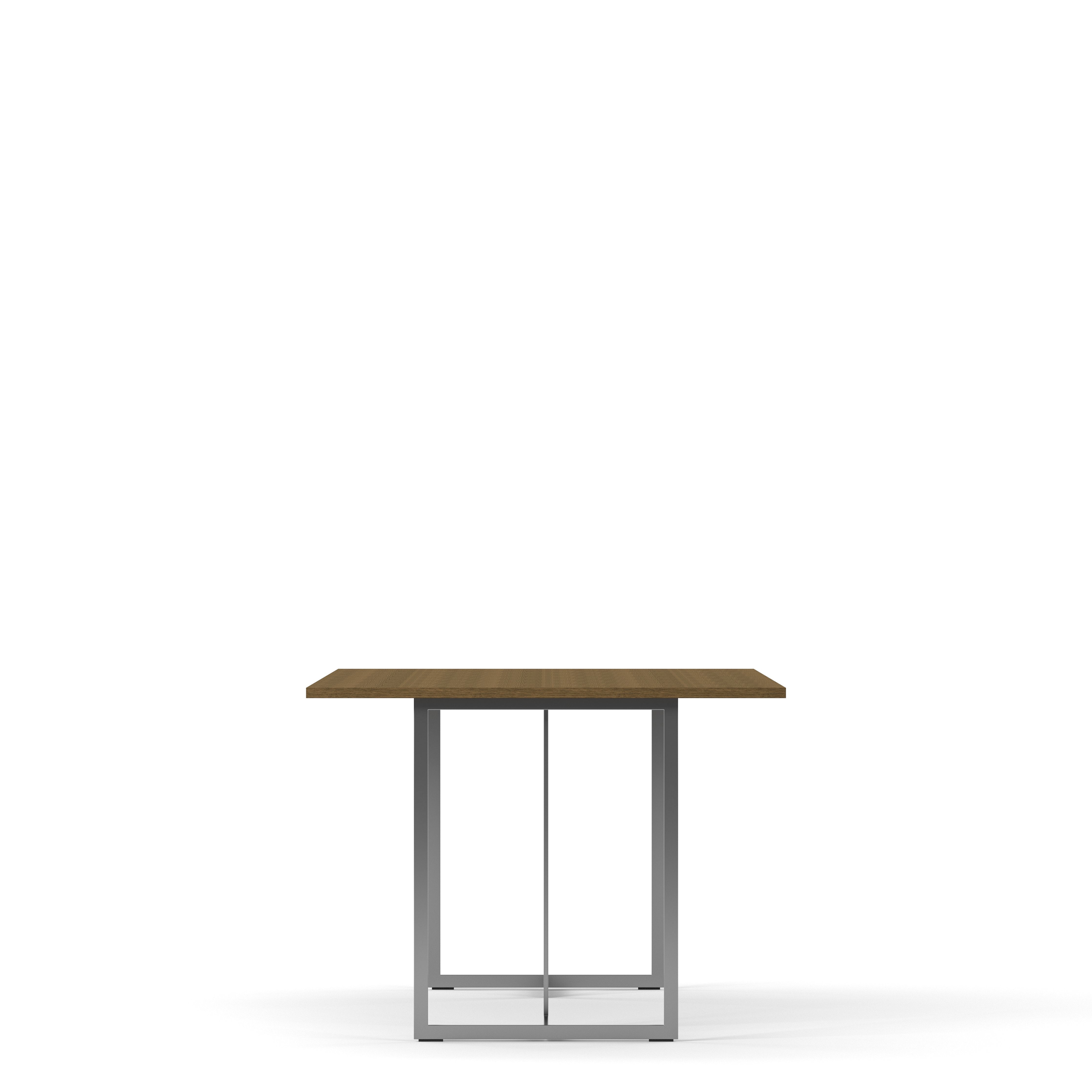 Englesson Bord Square Matbord #Variant_Silvergrå Metall & Burned Walnut
