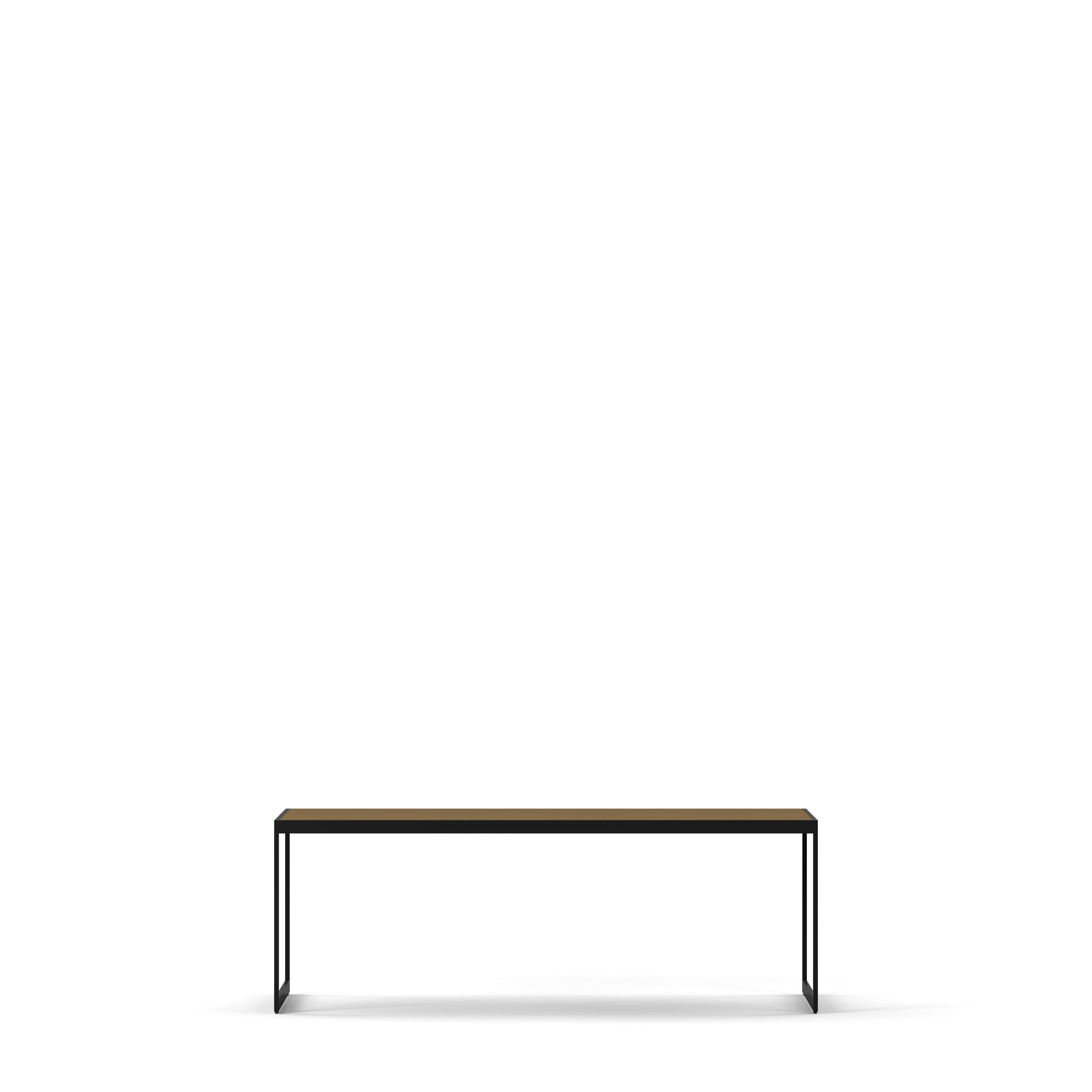 Englesson Bord Burned Walnut Square Soffbord Rektangulärt 4490BW #Variant_Svart Metall & Burned Walnut