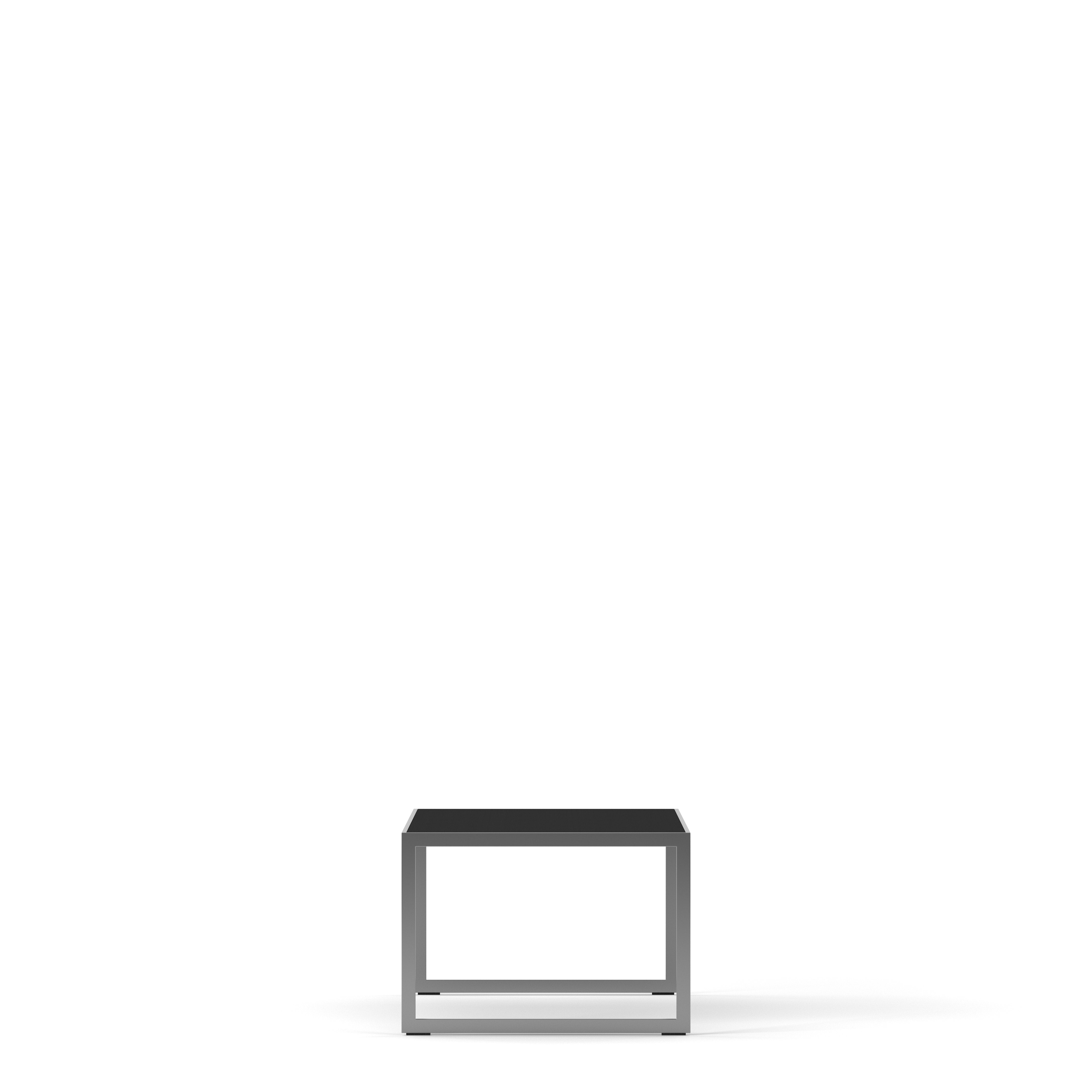 Englesson Bord Square Soffbord Rektangulärt #Variant_Silvergrå Metall & Black Oak