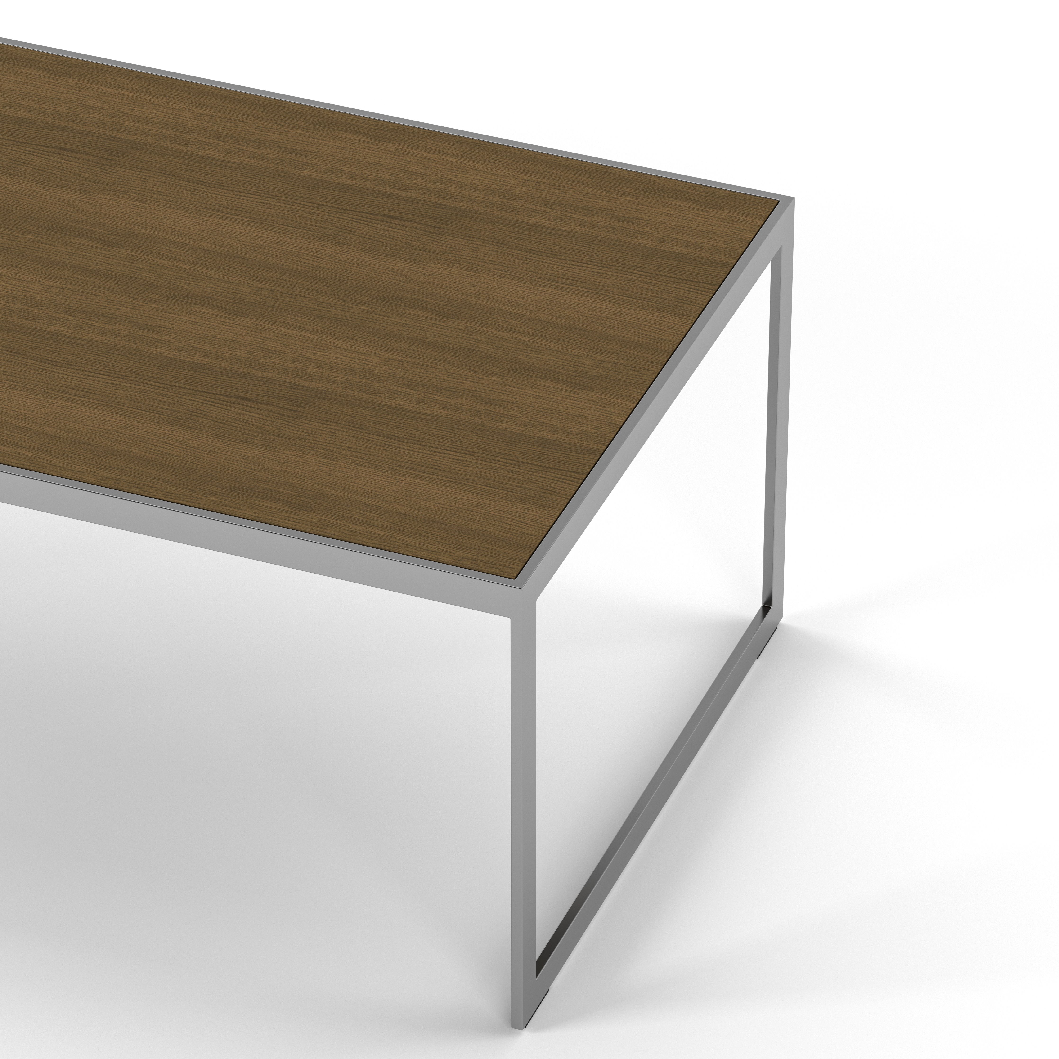 Englesson Bord Square Soffbord Rektangulärt #Variant_Silvergrå Metall & Burned Walnut