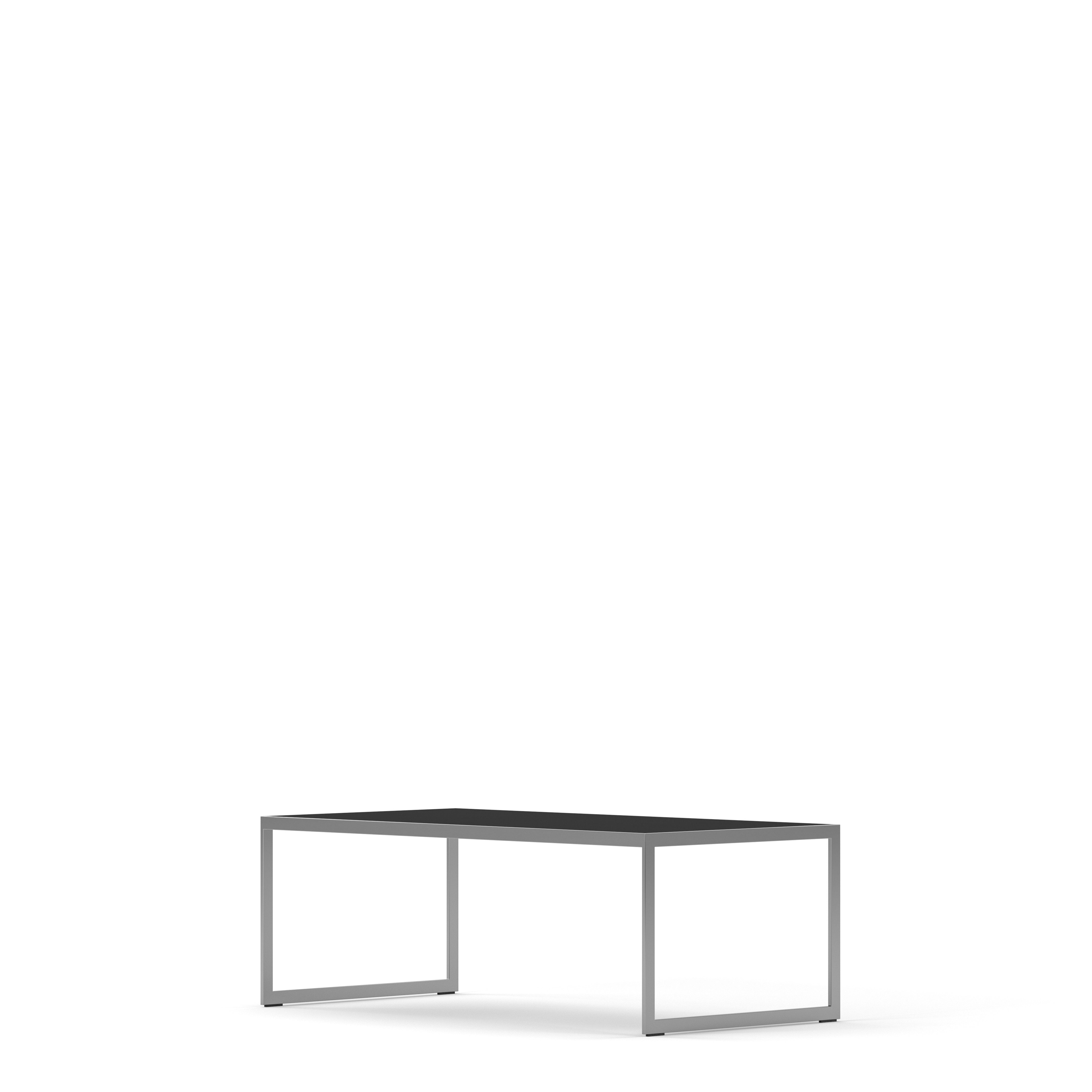 Englesson Bord Square Soffbord Rektangulärt #Variant_Silvergrå Metall & Black Oak