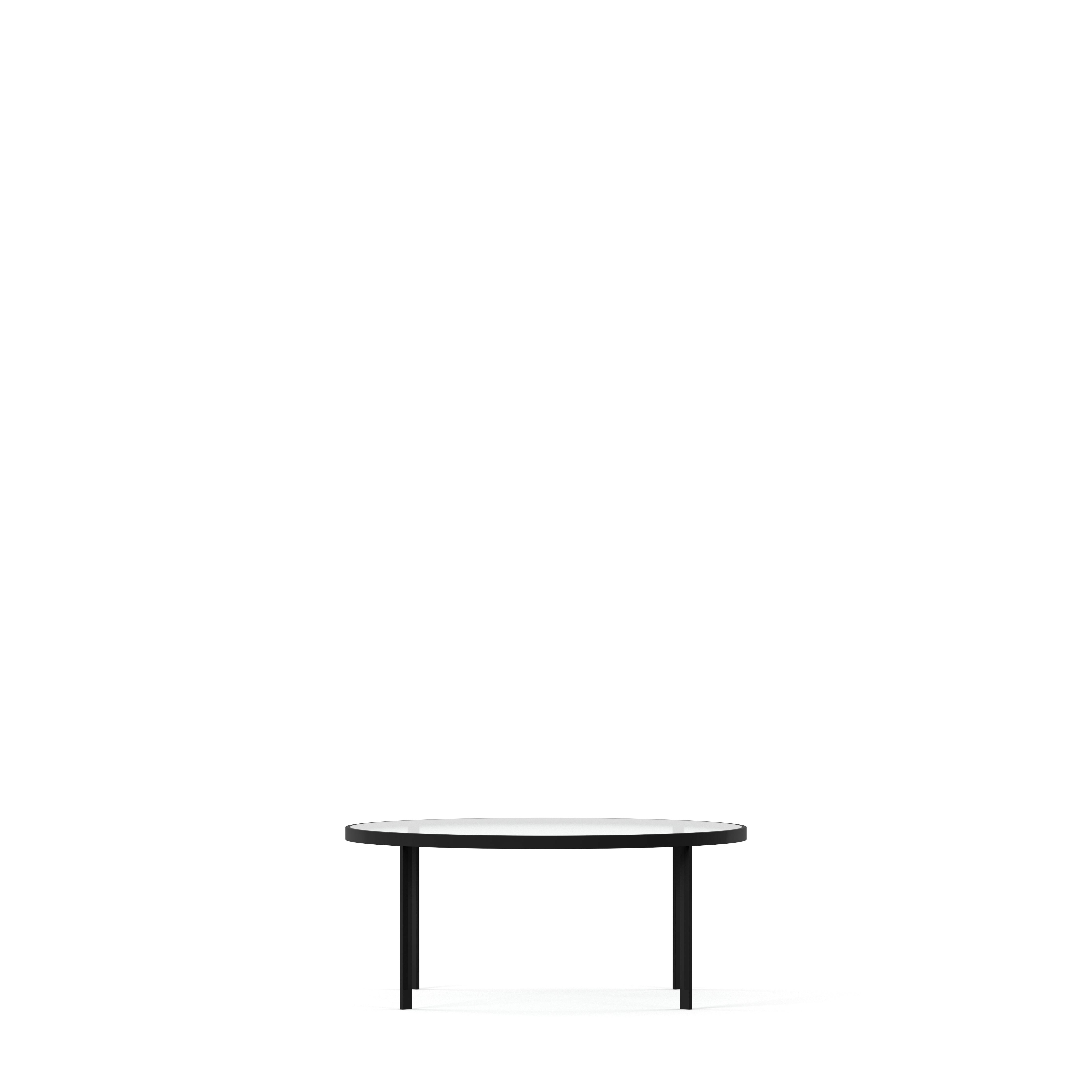 Englesson Bord Glas Square Soffbord Runt Ø93 4566GL #Variant_Svart Metall & Glas