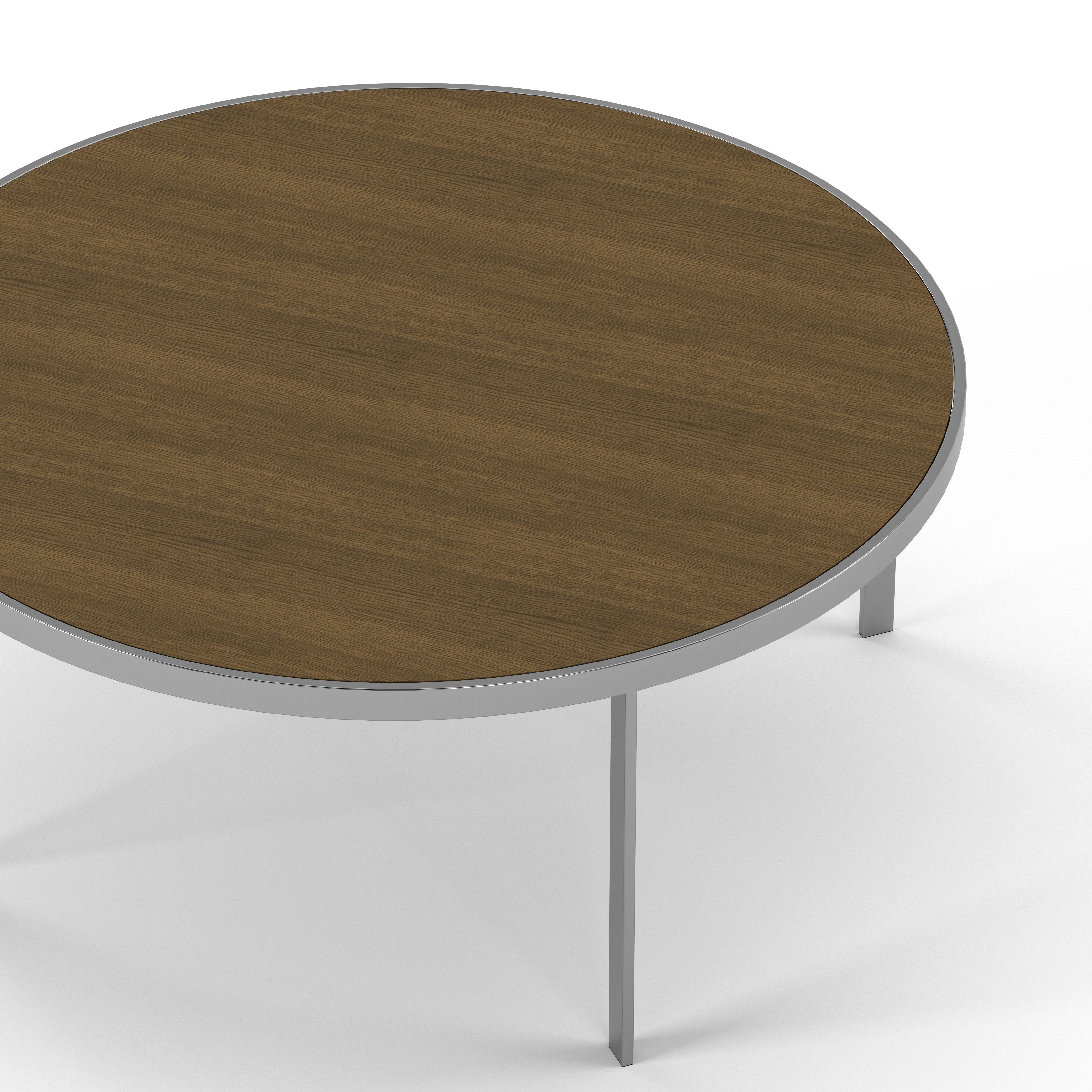 Englesson Bord Square Soffbord Runt Ø93 #Variant_Silvergrå Metall & Burned Walnut
