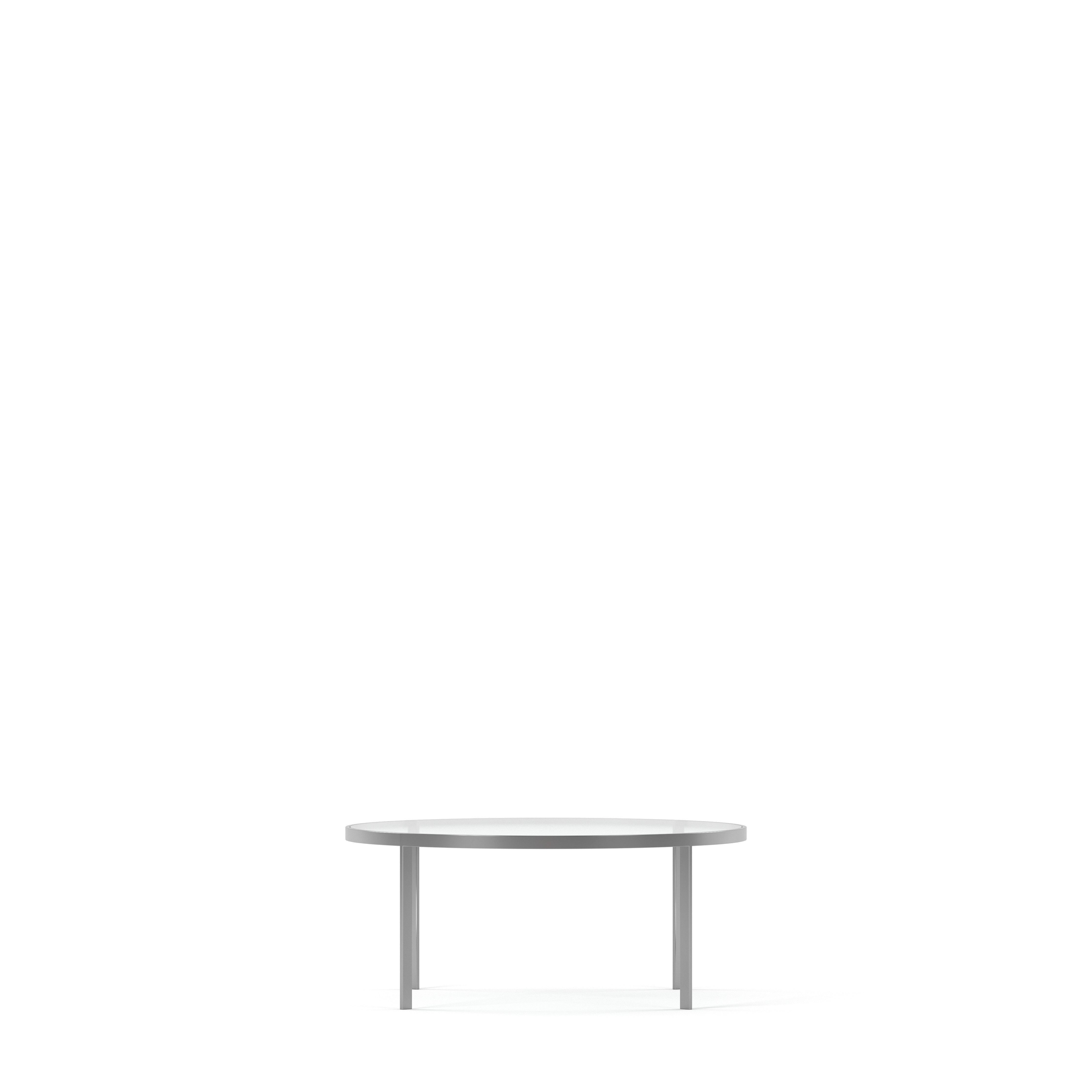 Englesson Bord Square Soffbord Runt Ø93 #Variant_Silvergrå Metall & Glas