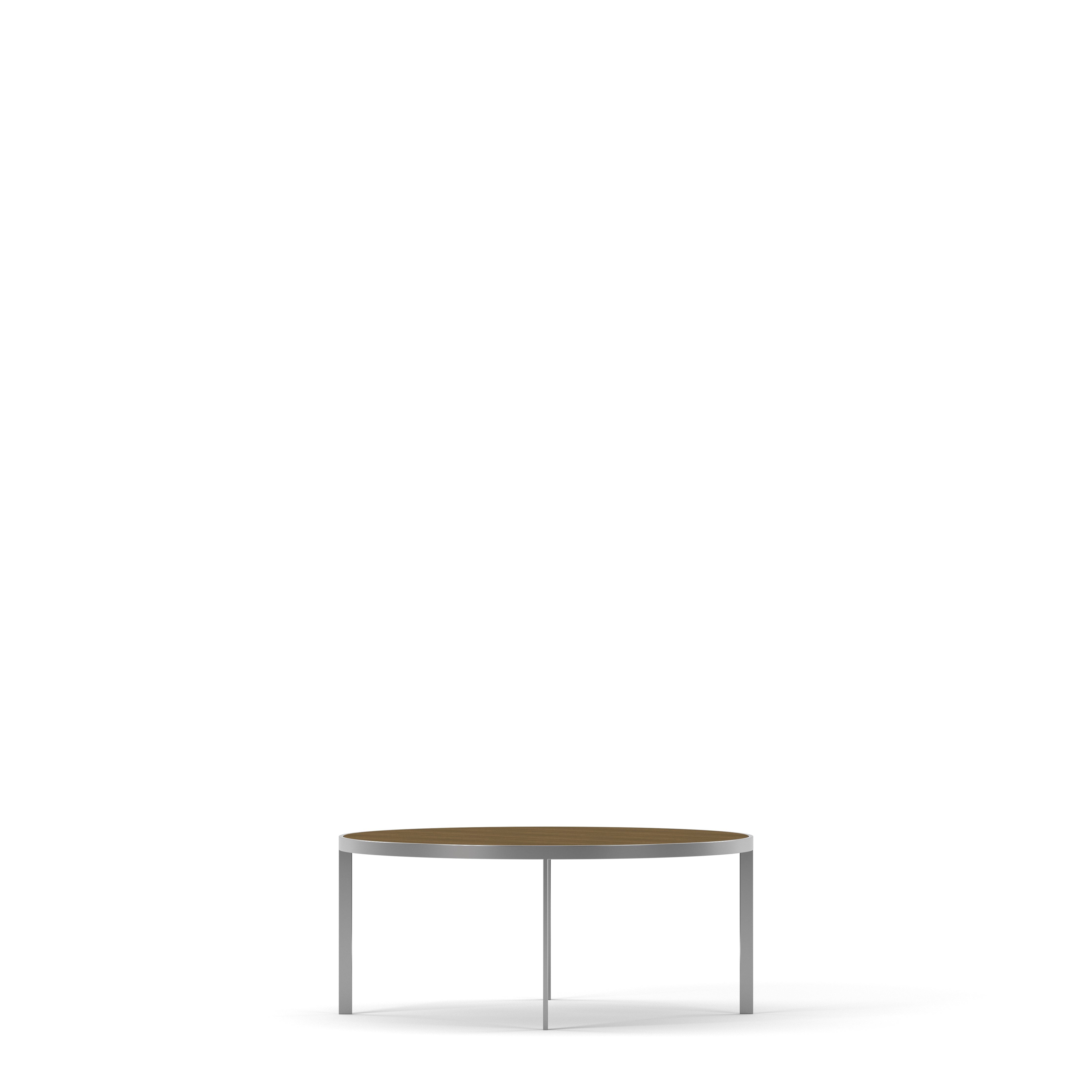 Englesson Bord Square Soffbord Runt Ø93 #Variant_Silvergrå Metall & Burned Walnut