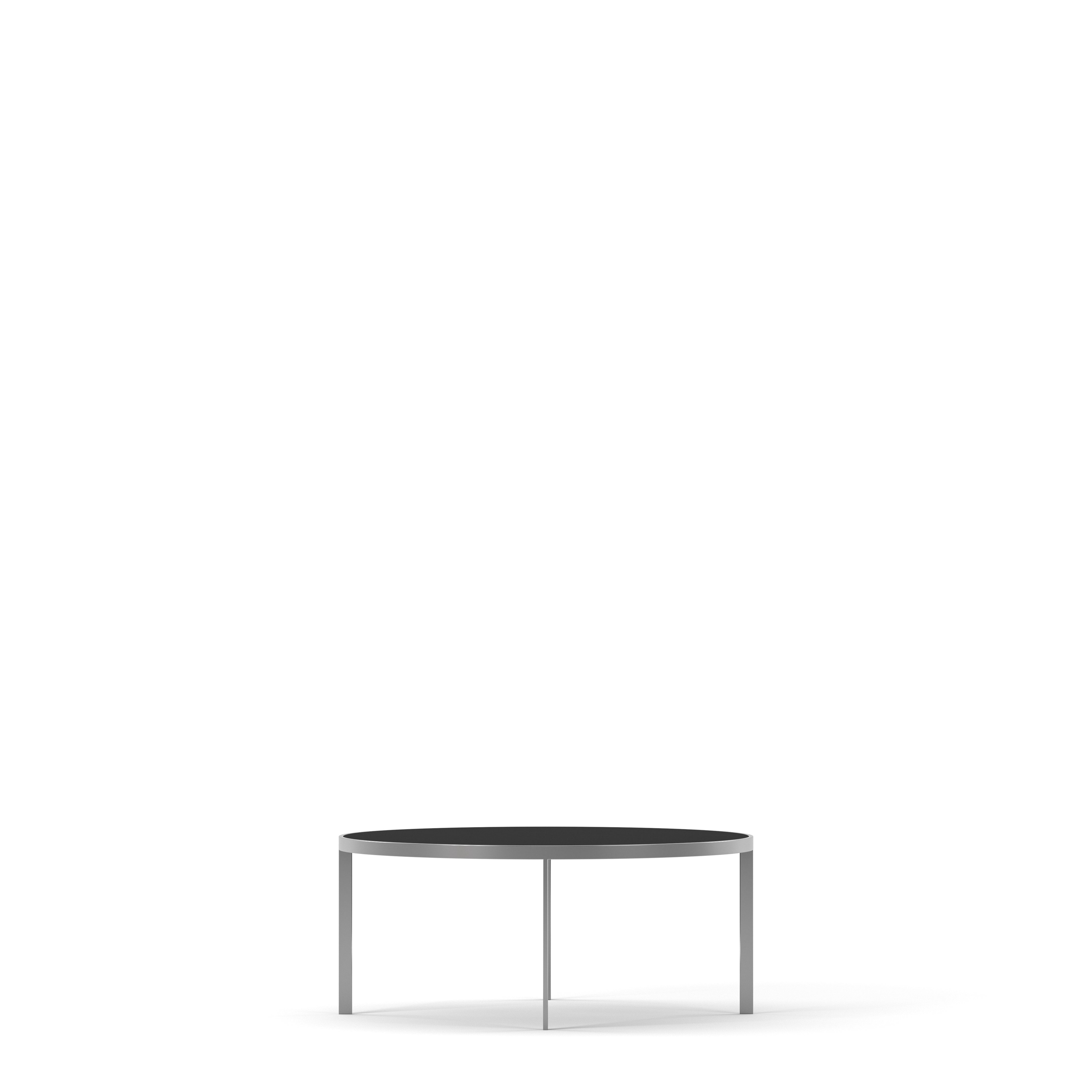 Englesson Bord Square Soffbord Runt Ø93 #Variant_Silvergrå Metall & Black Oak